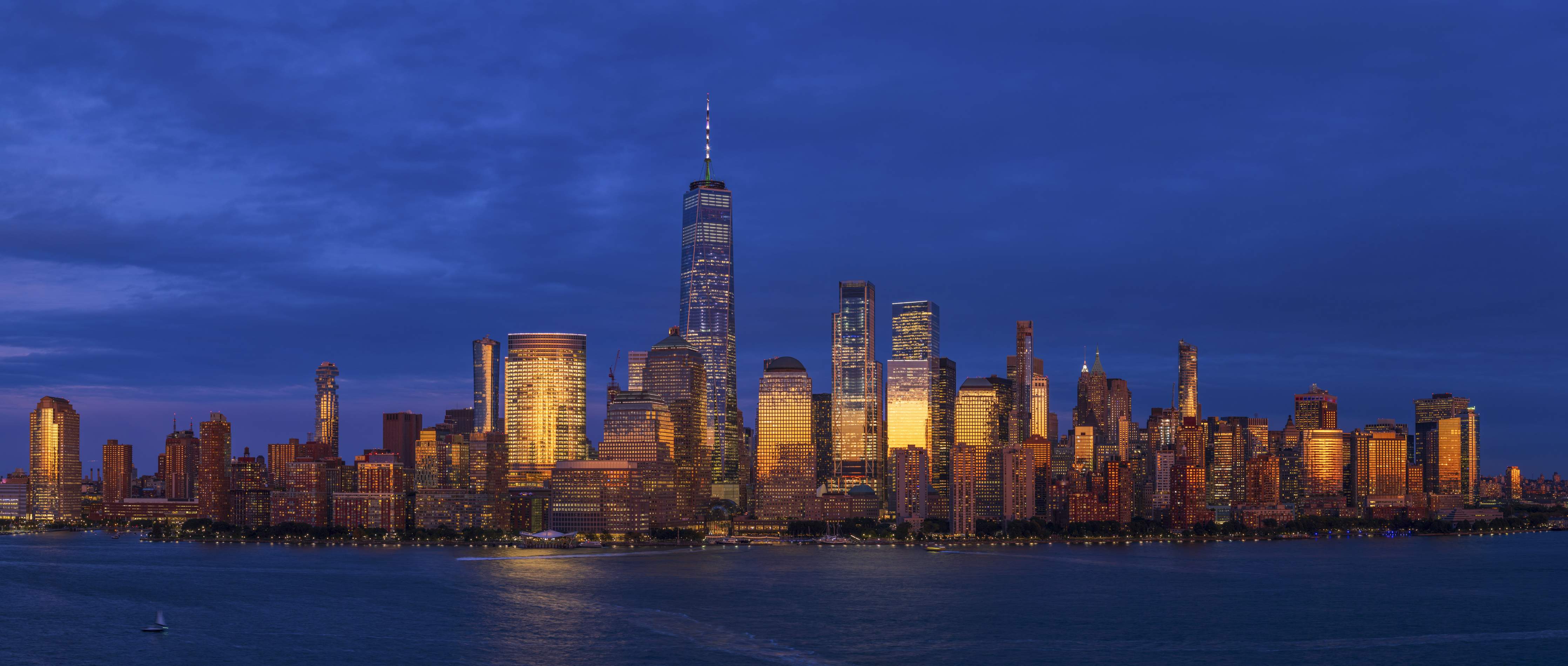 Büro Wandgestaltung-Blick auf die Skyline von Manhattan