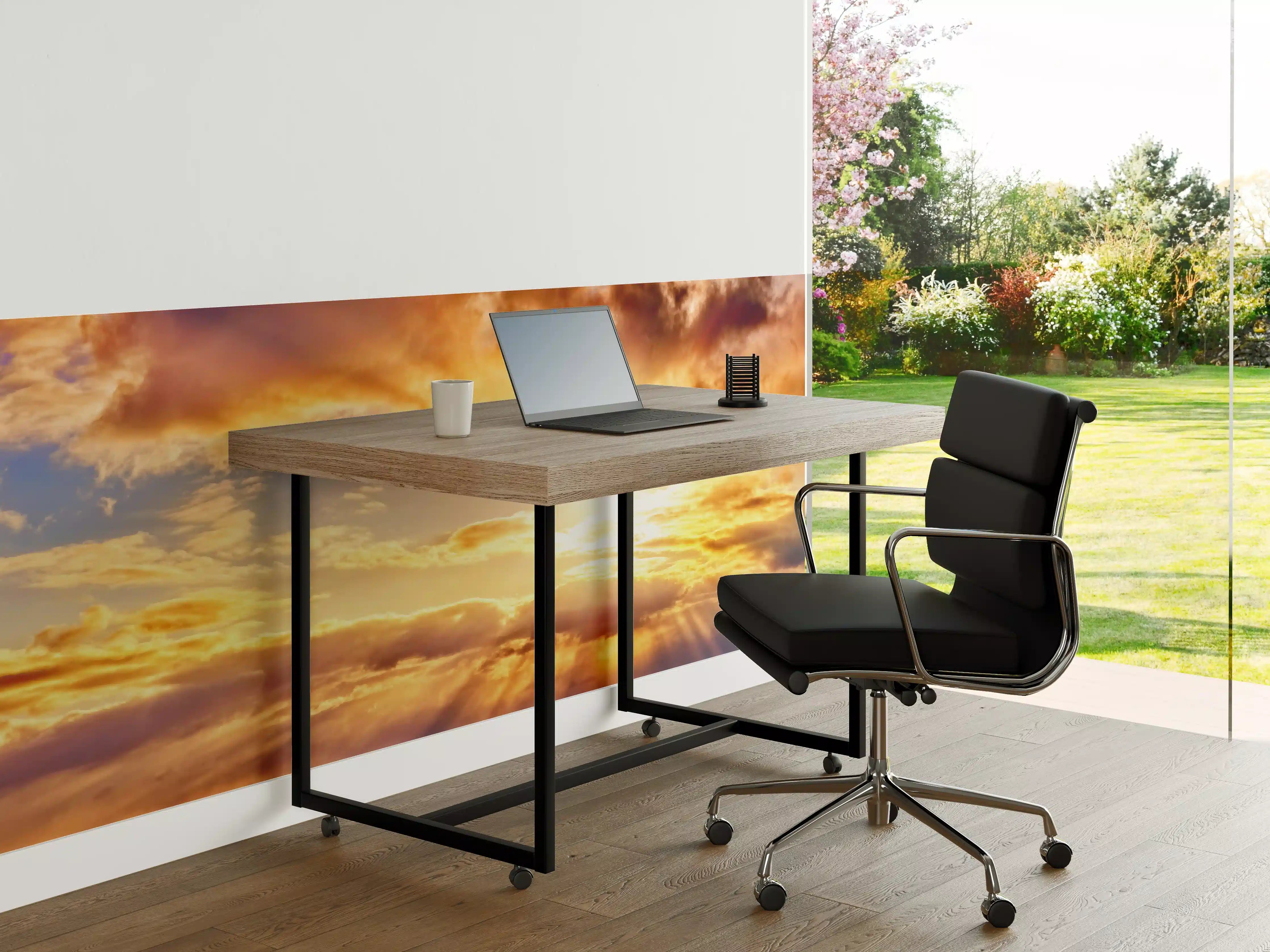Büro Wandgestaltung - Blick zum schönen Sonnenuntergang