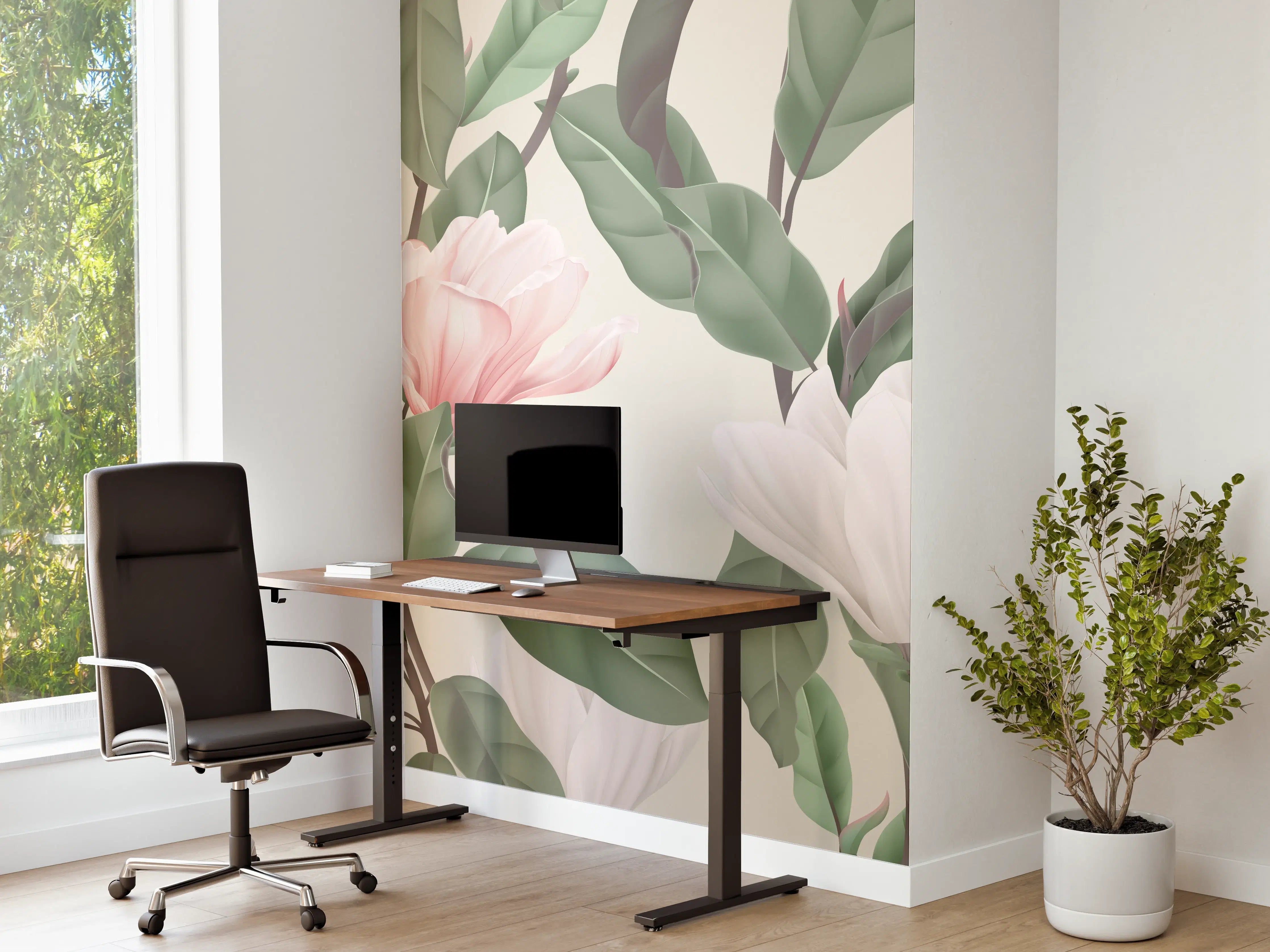Büro Wandgestaltung - Blüten - wild & wunderschön
