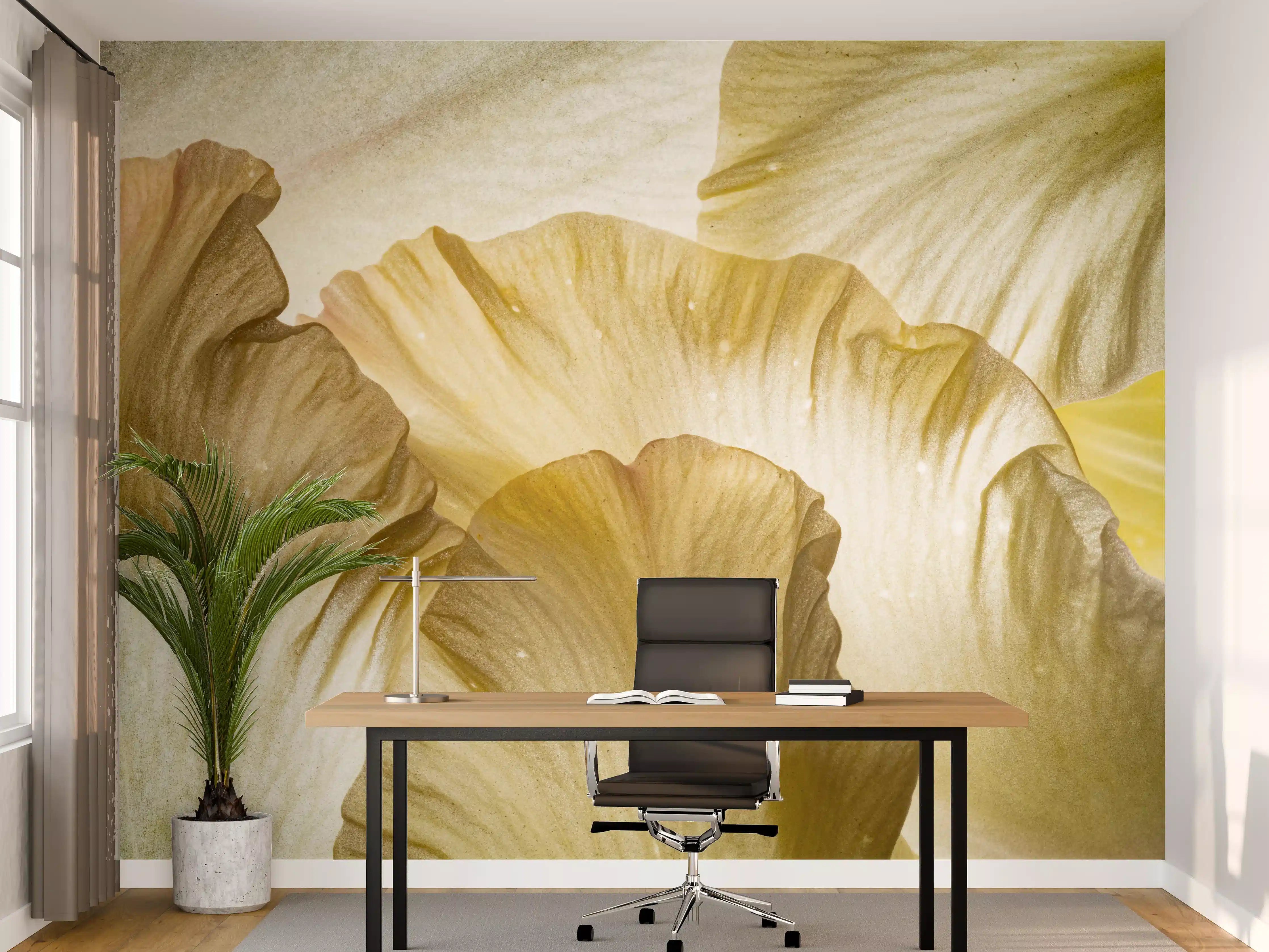 Büro Wandgestaltung - Blütenblatt Textur Nahaufnahme