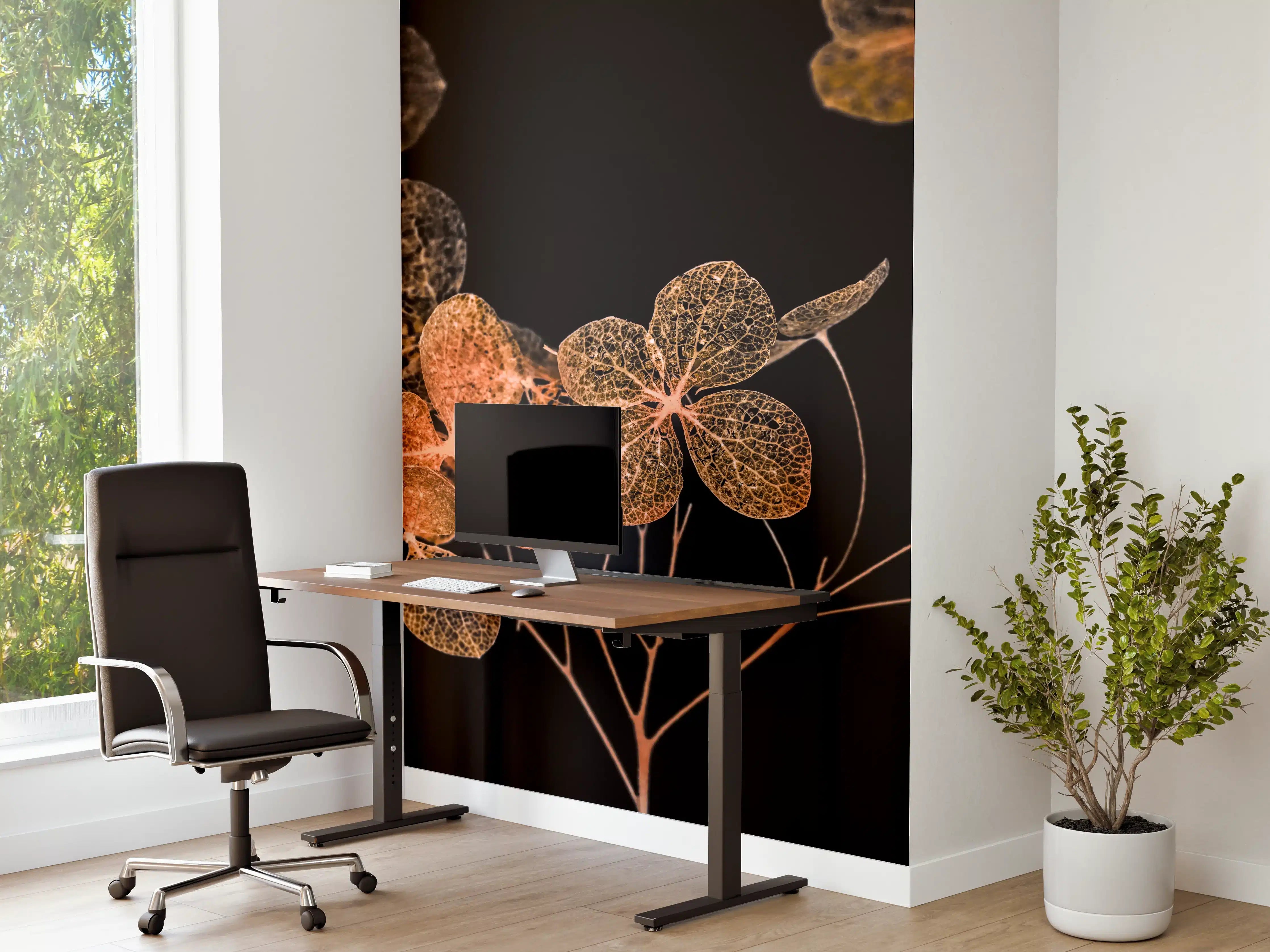 Büro Wandgestaltung - Blumen im Detail - grafik