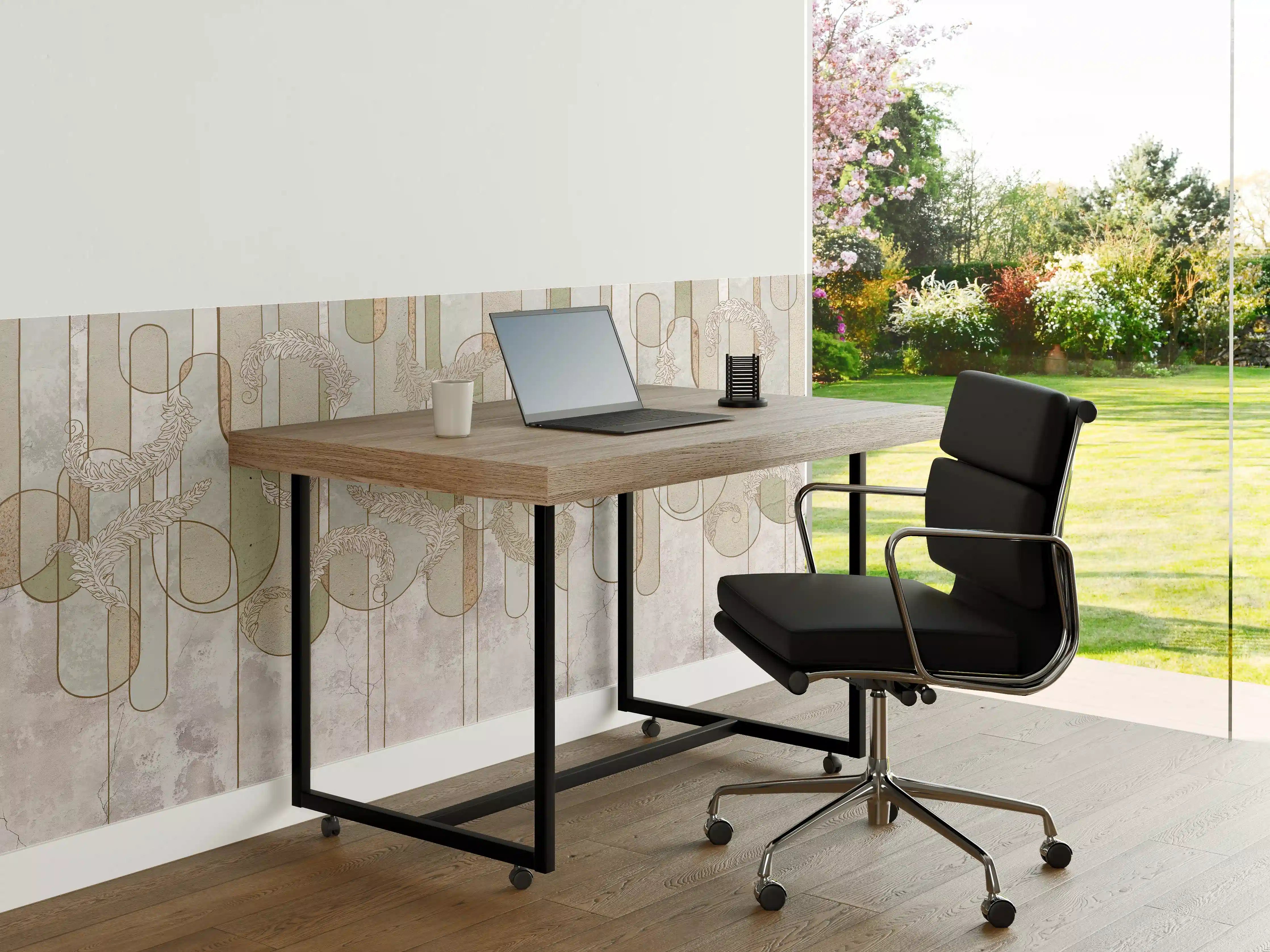 Büro Wandgestaltung - Blumiges Loft Design