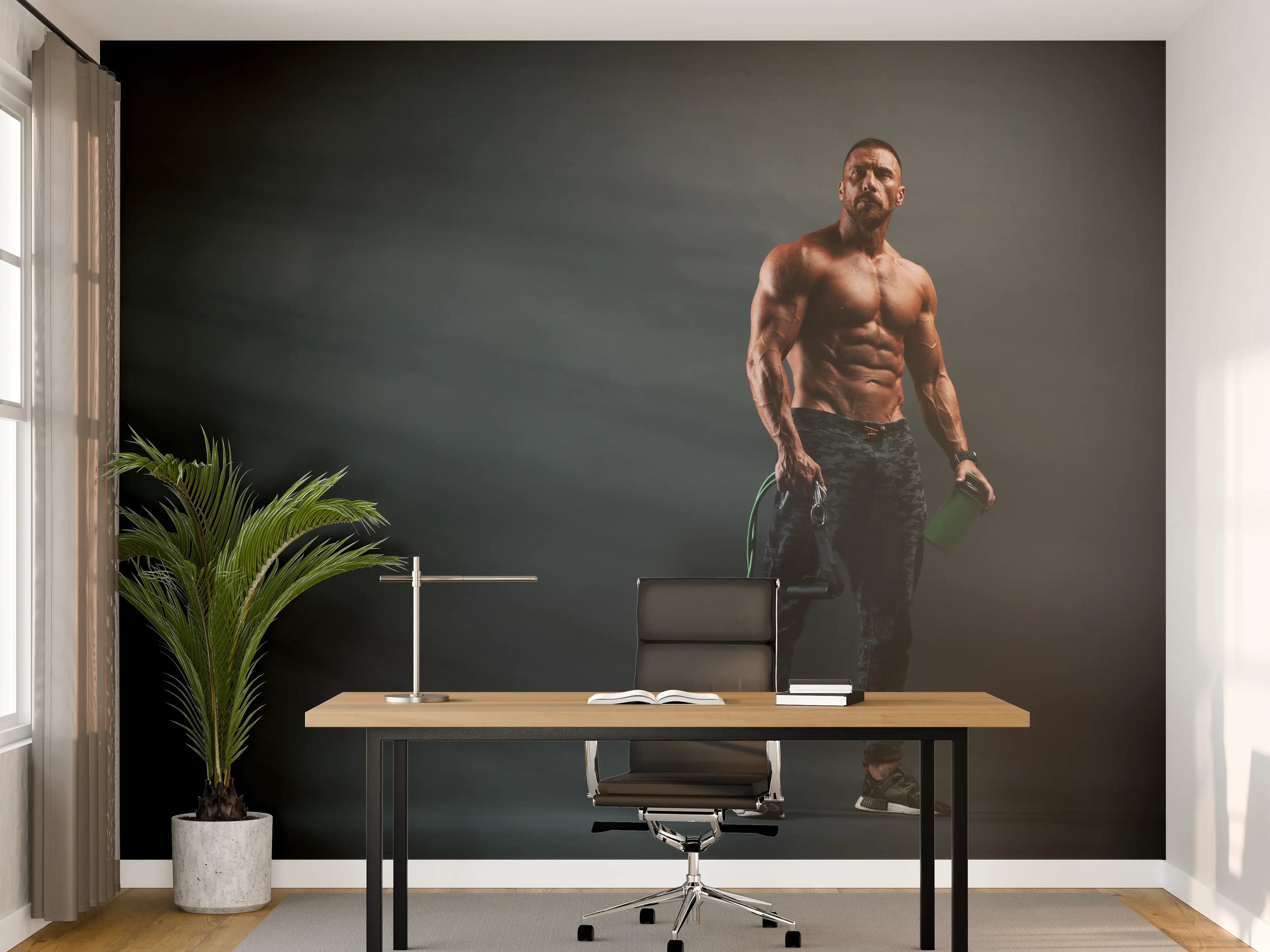 Büro Wandgestaltung - Bodybuilder - Training