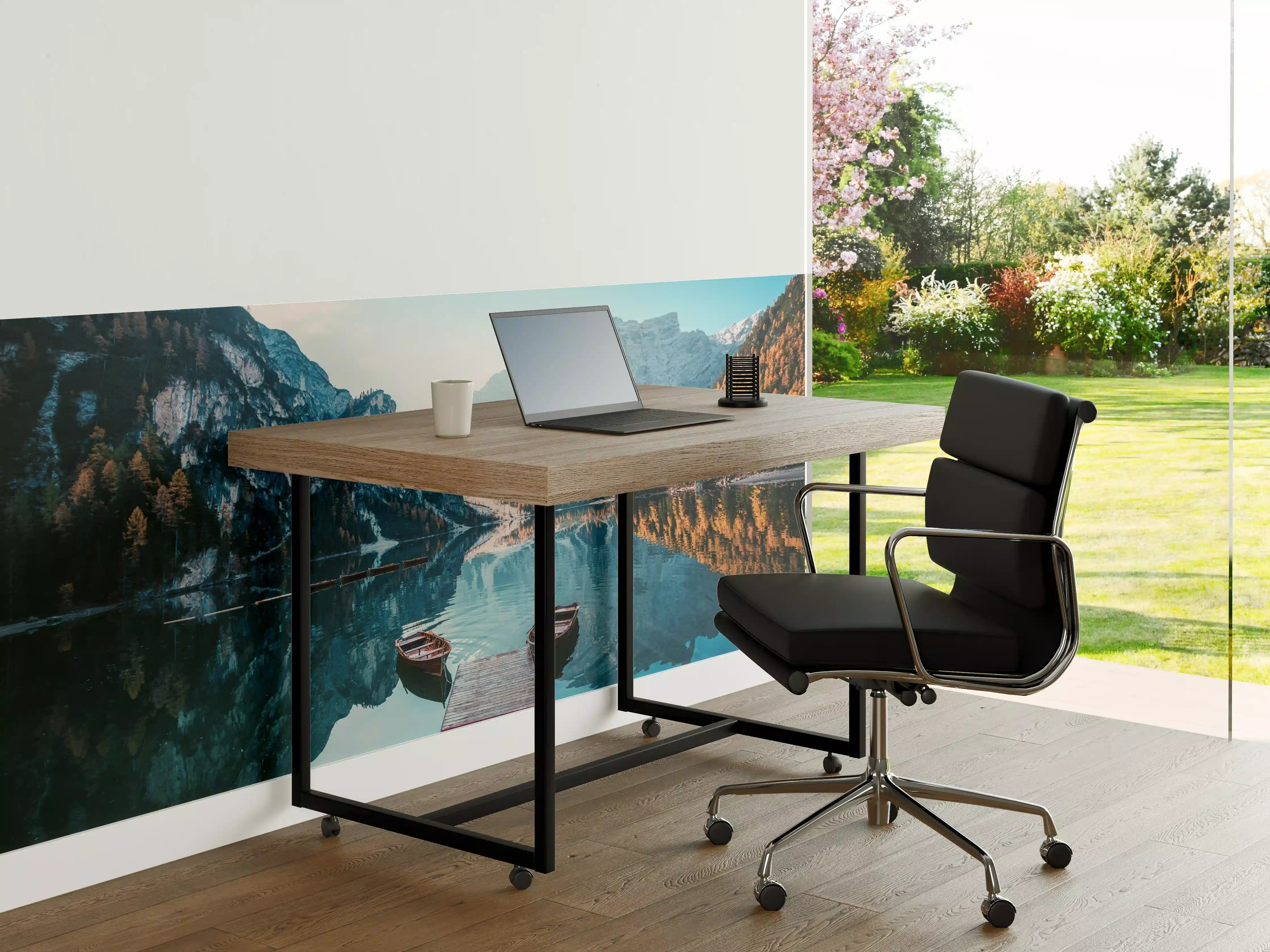 Büro Wandgestaltung - Boote auf dem Pragser Wildsee in den Dolomiten