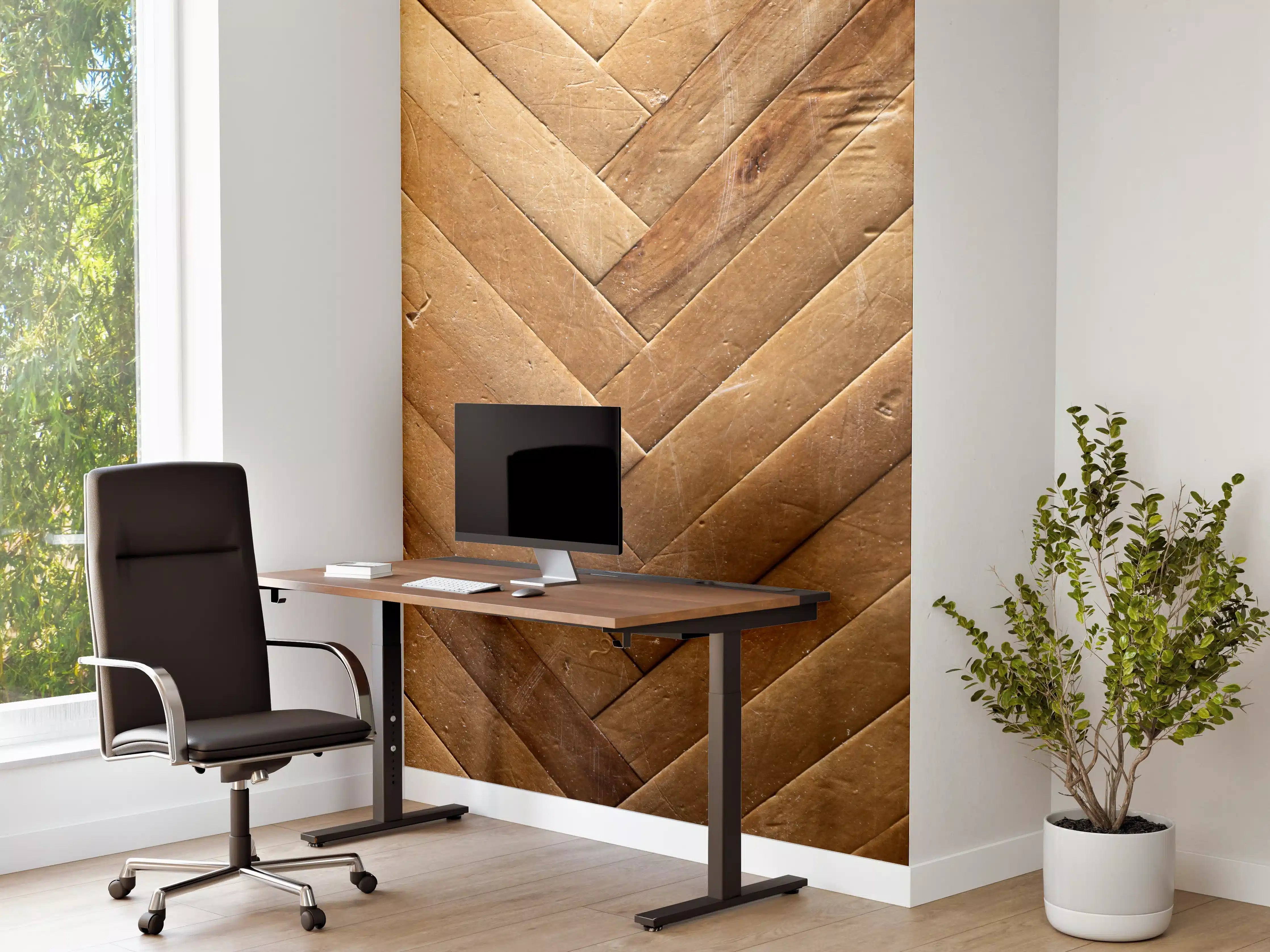 Büro Wandgestaltung - Bräunliches Holzbrett Muster
