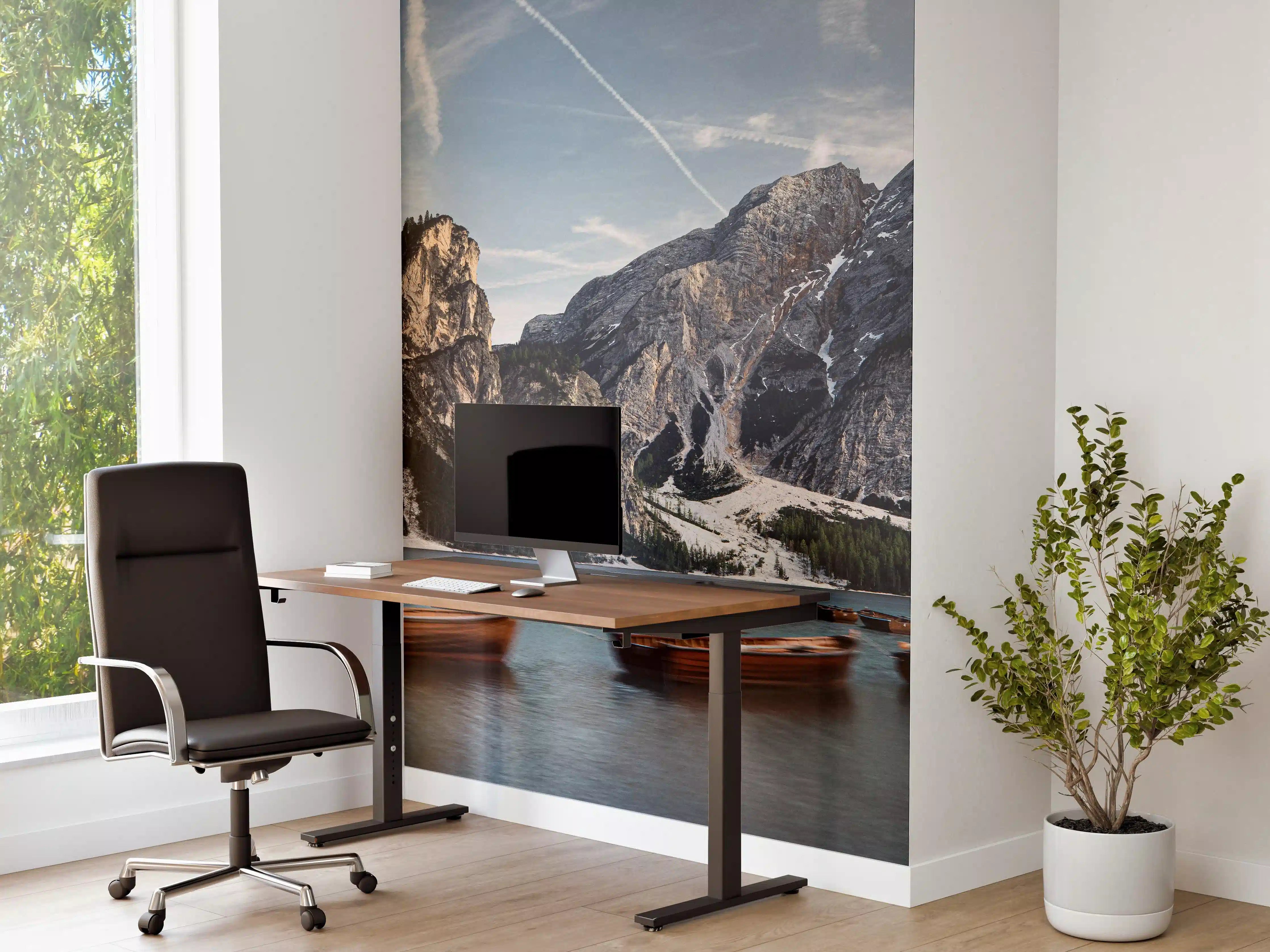 Büro Wandgestaltung - Braies See Reflexion Abendstimmung