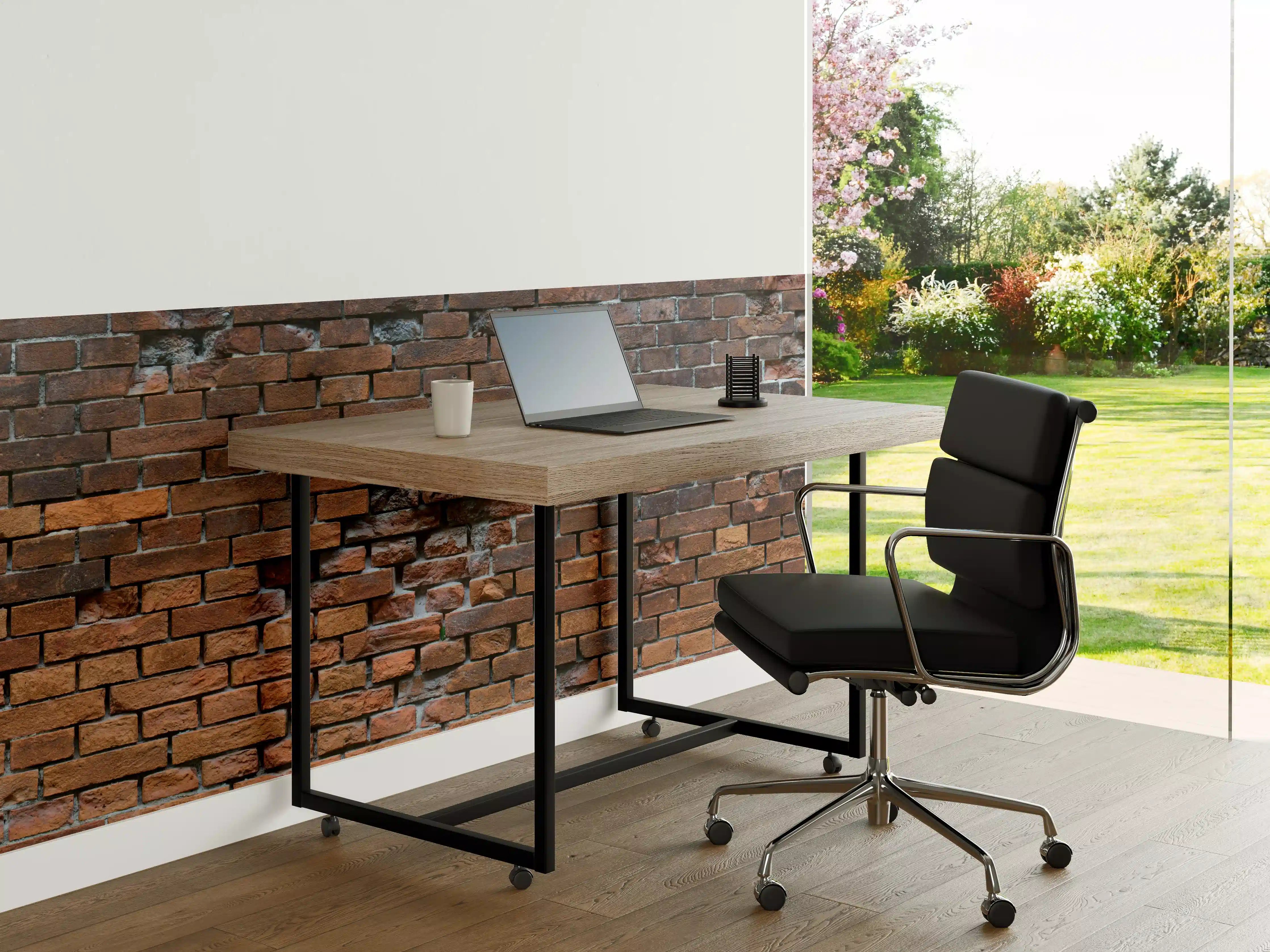 Büro Wandgestaltung - Braune kaputte Ziegelsteinwand