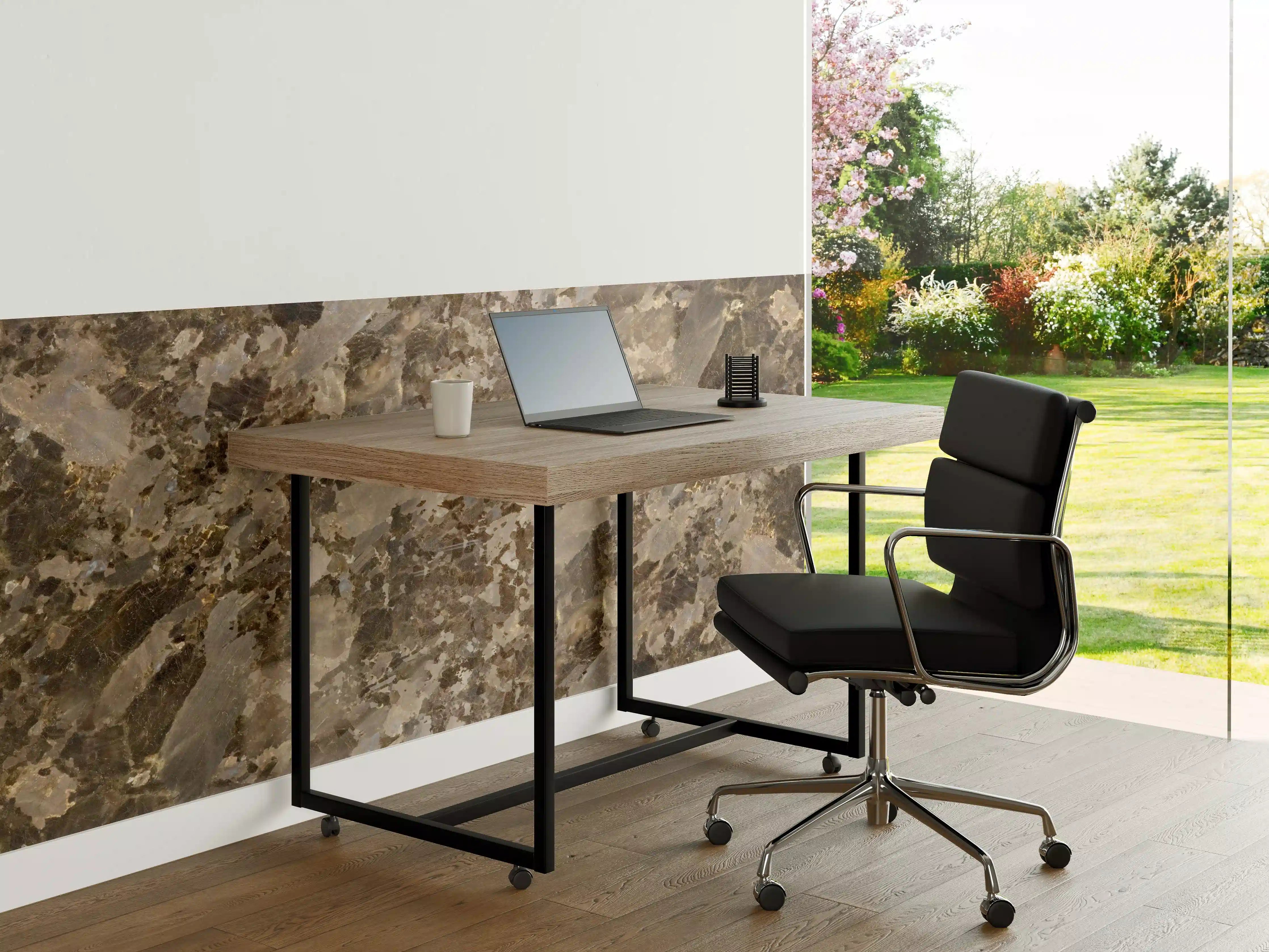 Büro Wandgestaltung - Brauner Marmor