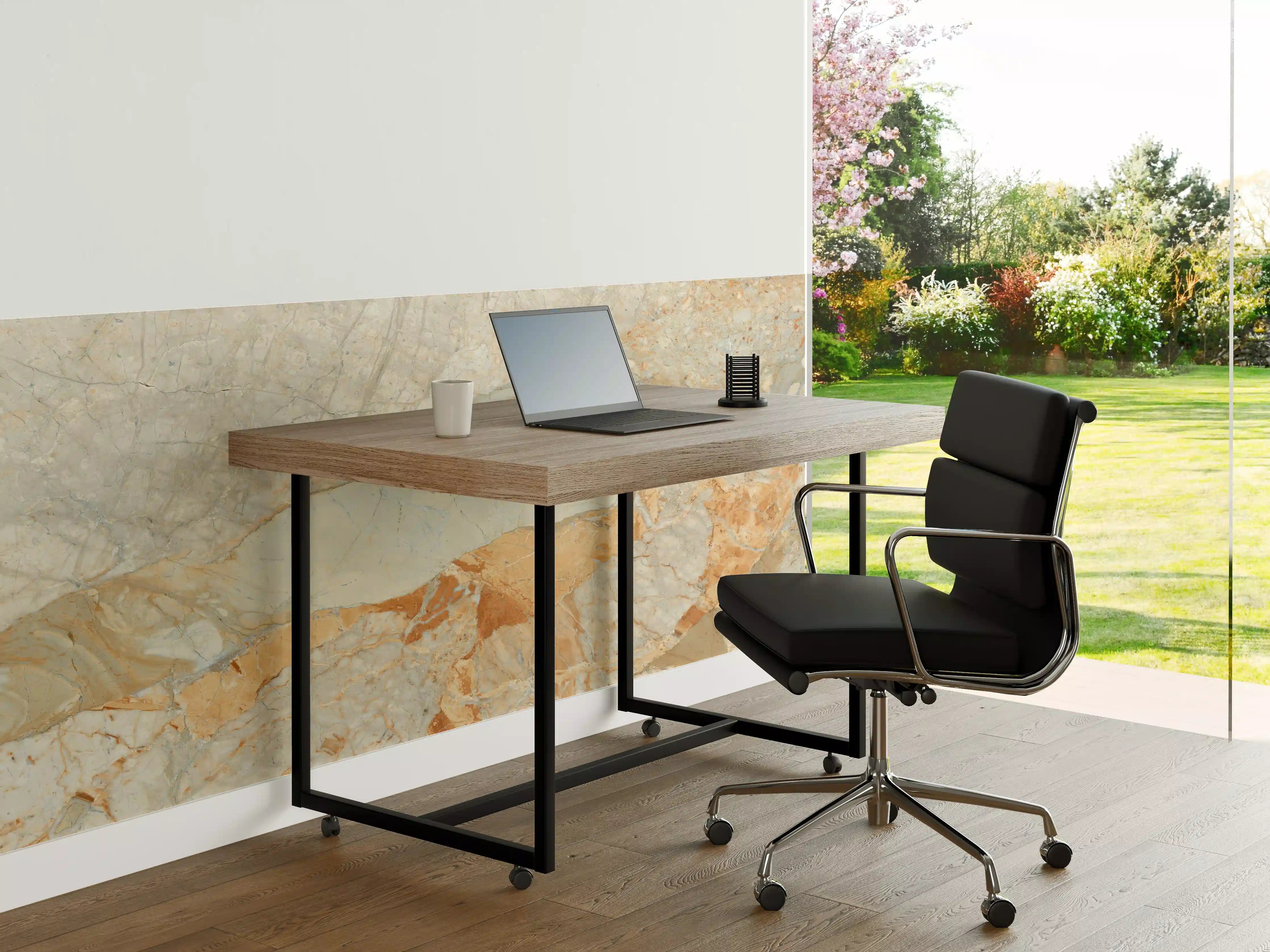 Büro Wandgestaltung - Brauner Marmor mit Adern