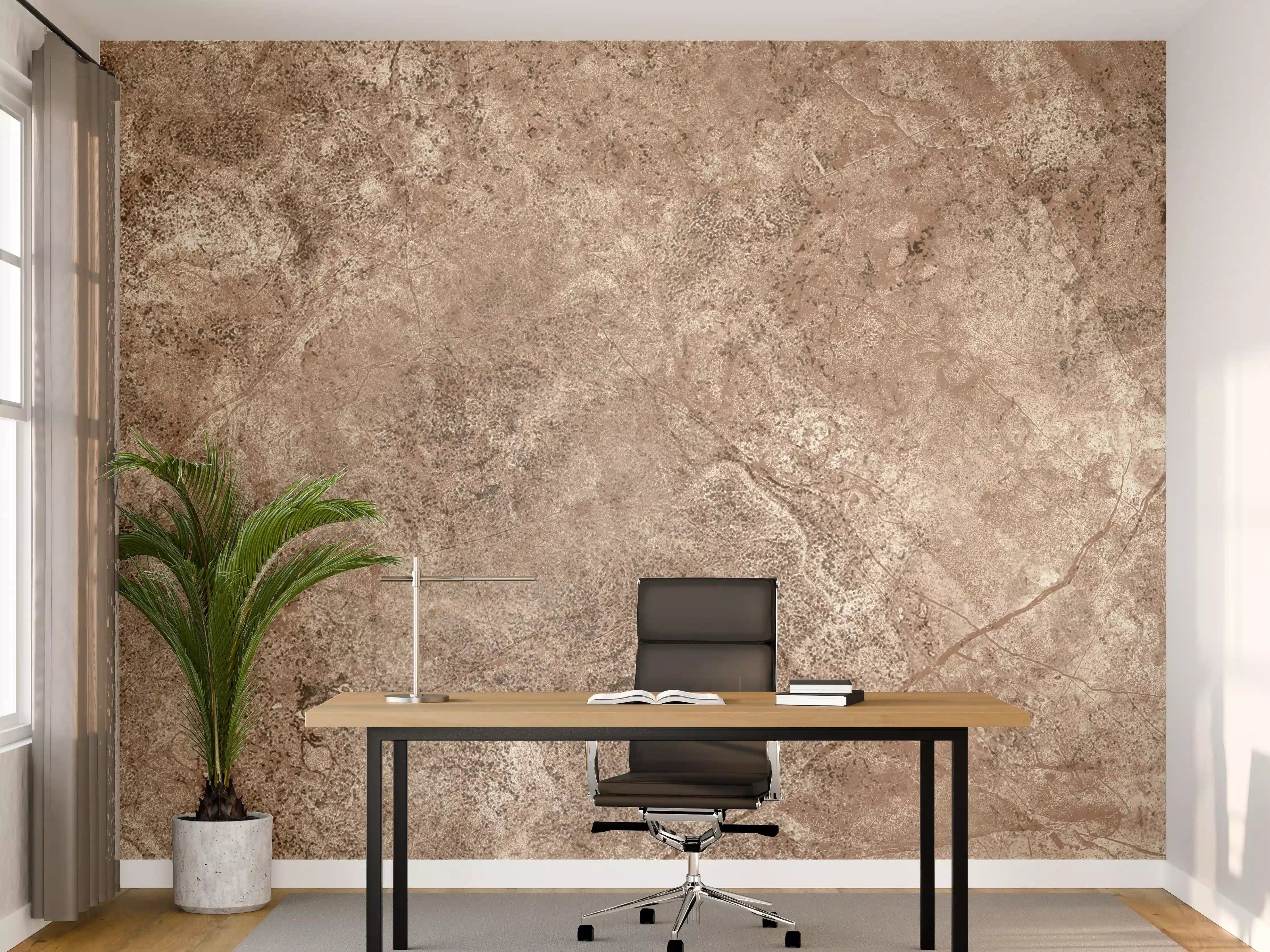 Büro Wandgestaltung - Brauner alter Sandstein 1