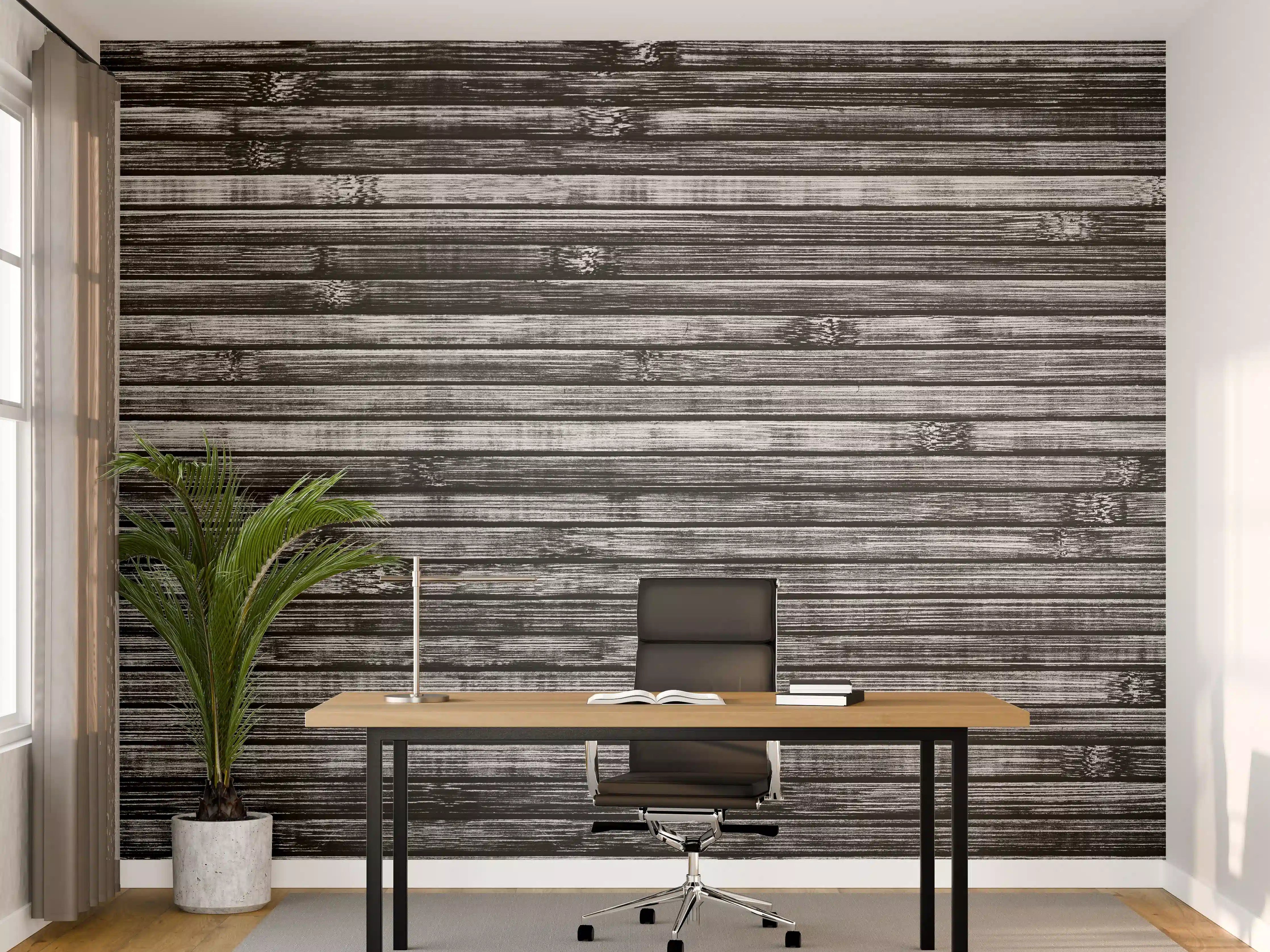 Büro Wandgestaltung - Breite schwarze und weiße hölzerne Hintergrund