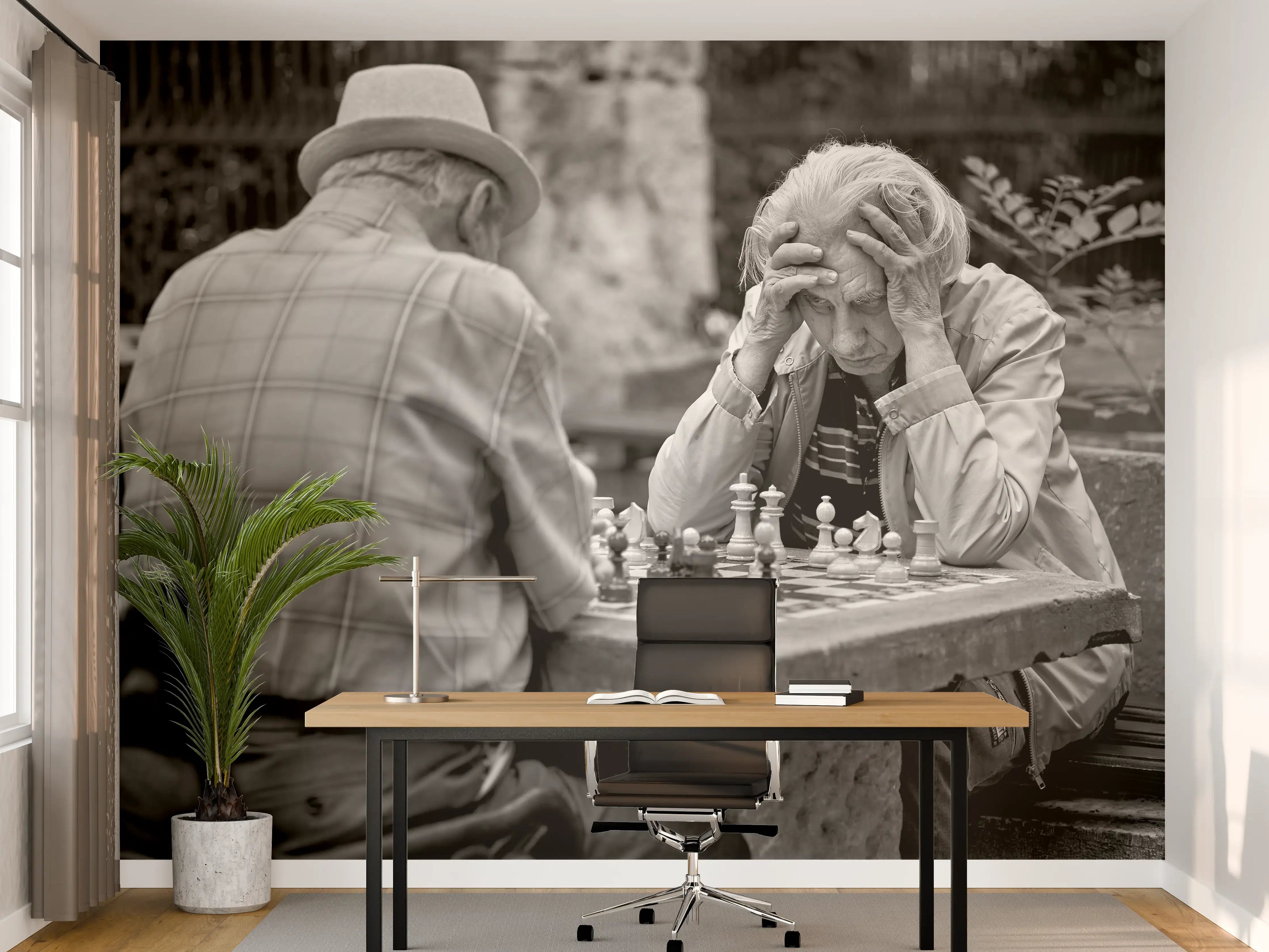 Büro Wandgestaltung - Brettspiele - Schwarz-weiß