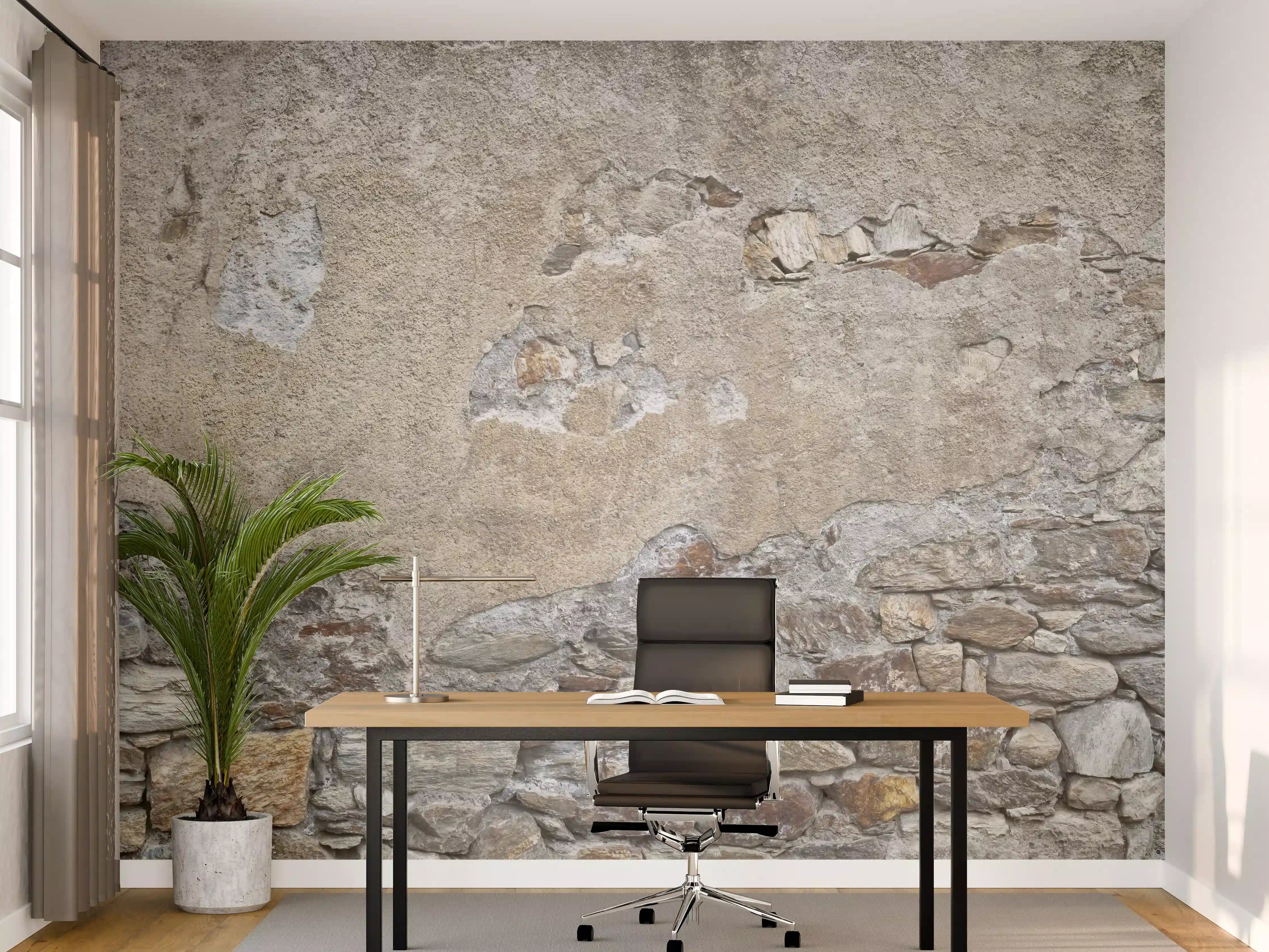 Büro Wandgestaltung - Bröckelnde Hausmauer in Südtirol