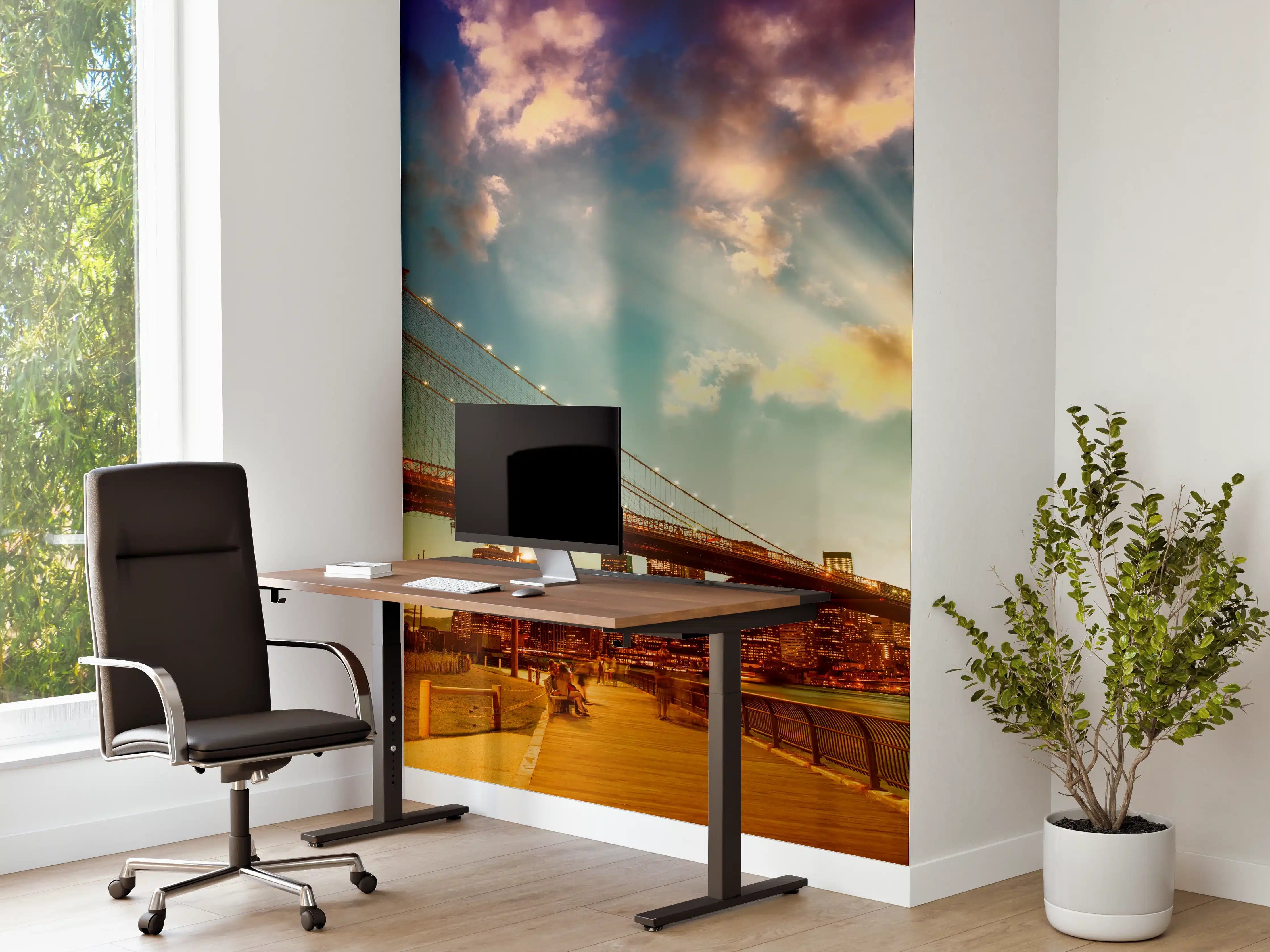 Büro Wandgestaltung - Brooklyn Bridge Park bei Sonnenuntergang