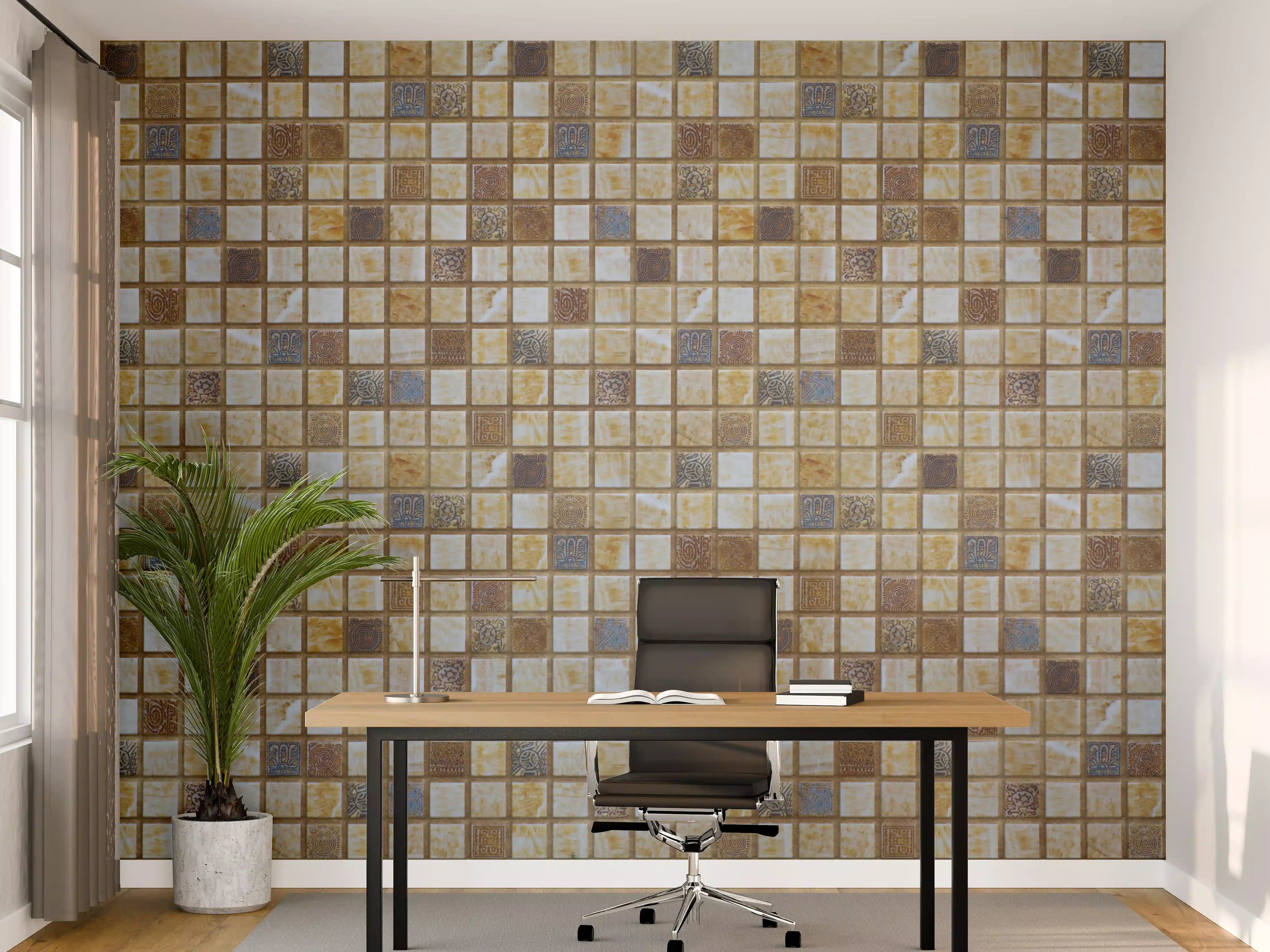 Büro Wandgestaltung - Bunt Mosaik Fliesen Design