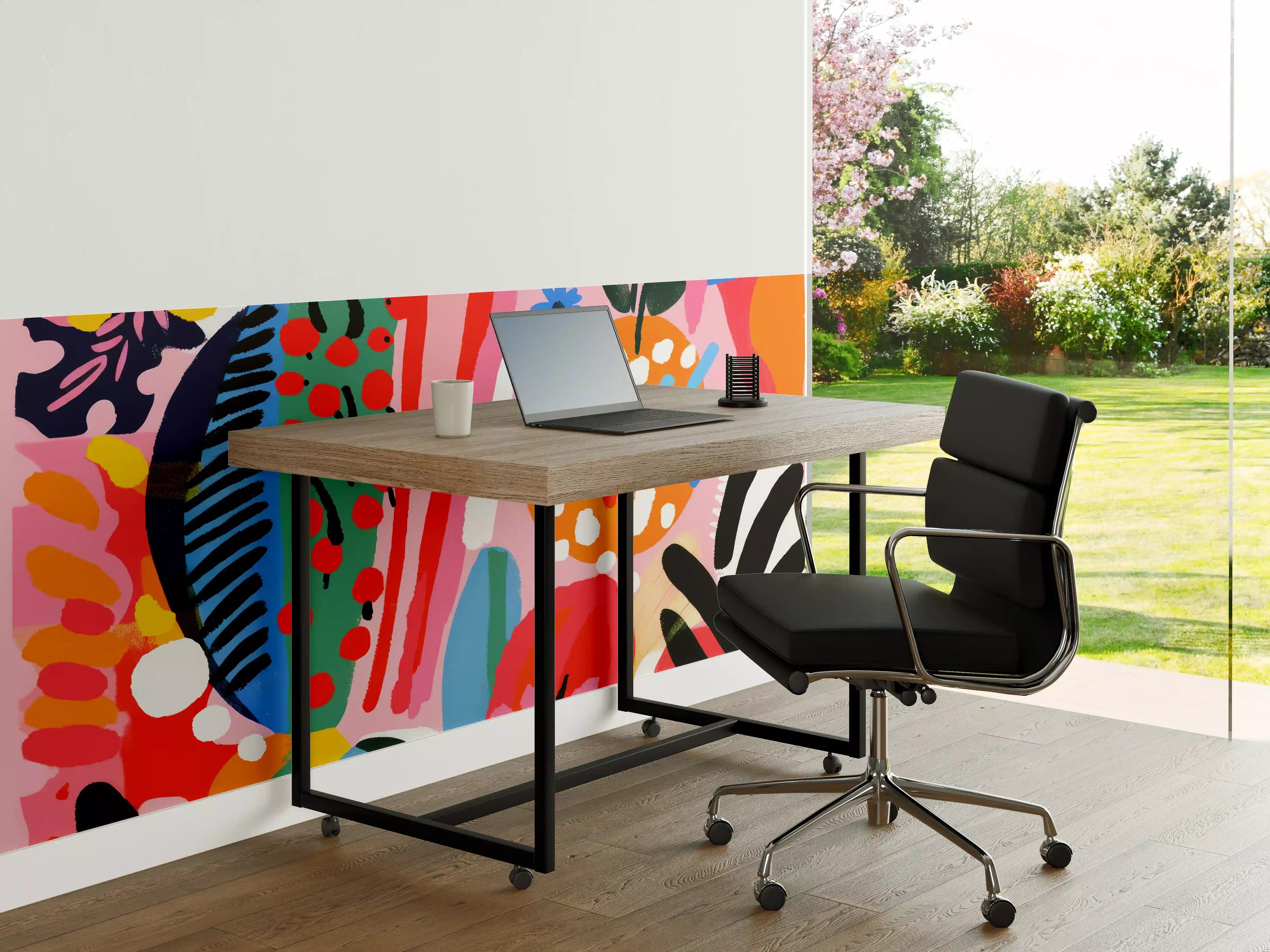 Büro Wandgestaltung - Bunte Abstrakte Naturkomposition