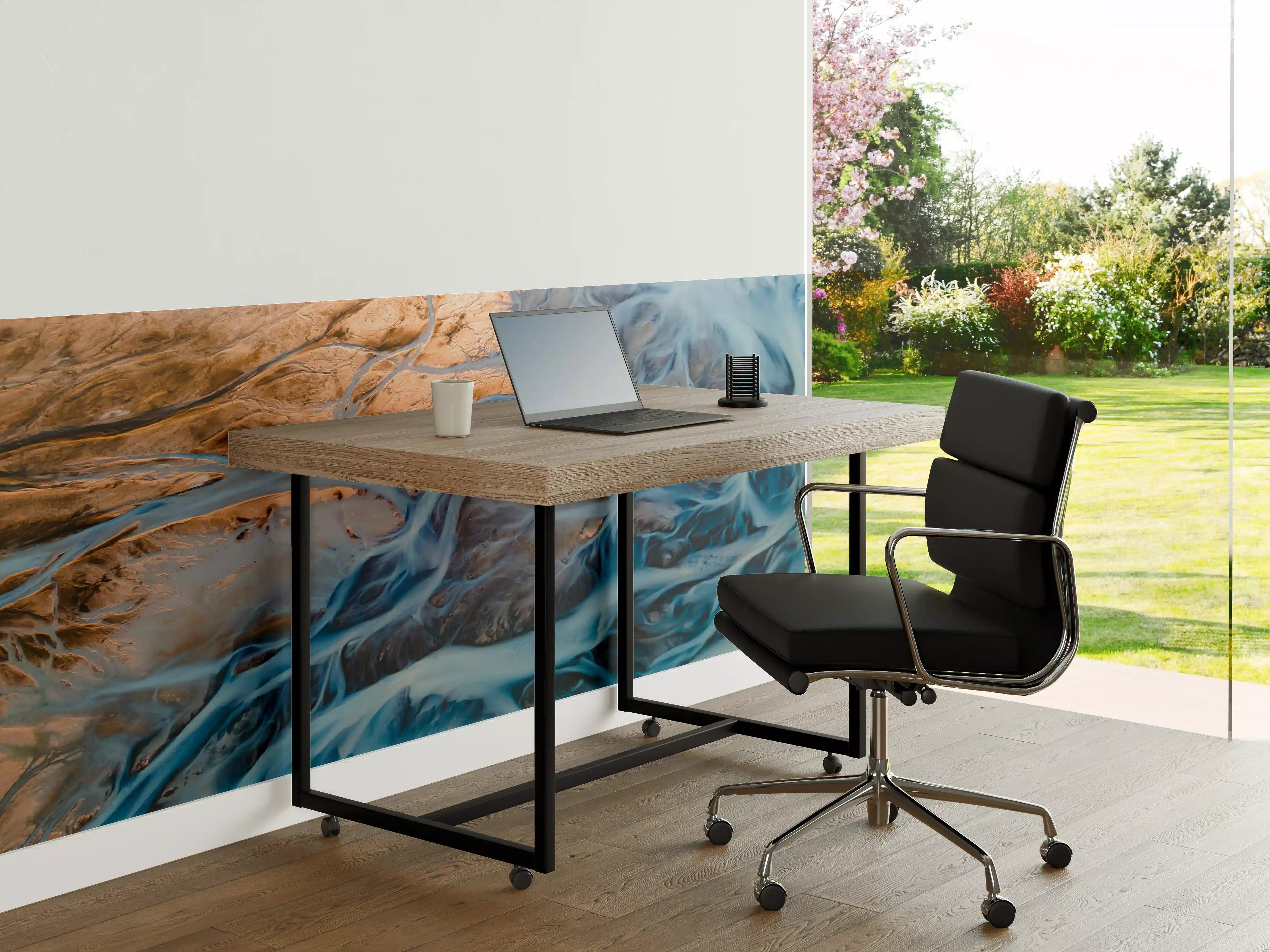 Büro Wandgestaltung - Bunte Flusslandschaft mit Wasserströmen