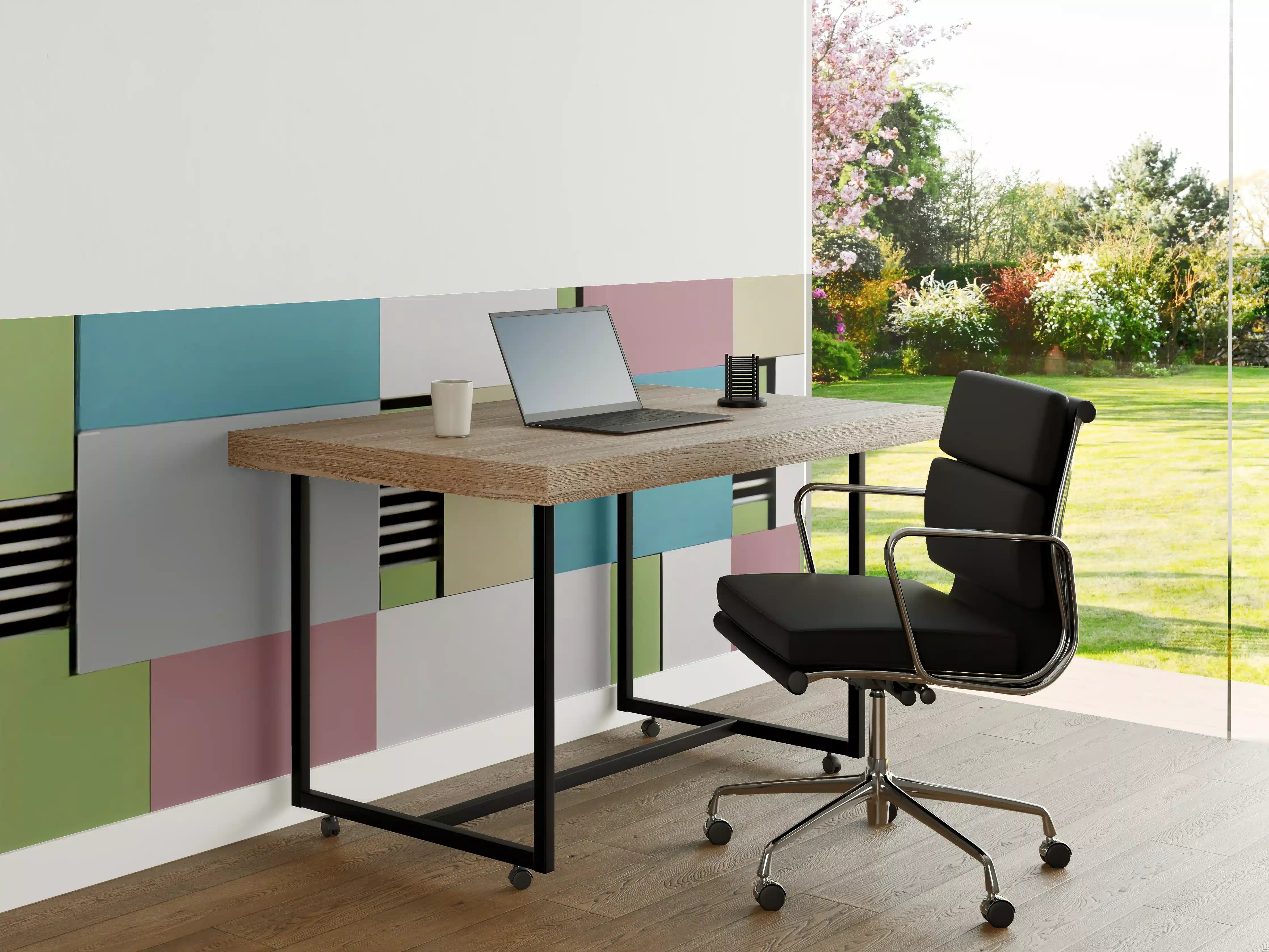 Büro Wandgestaltung - Bunte Geometrische Fassadenkunst