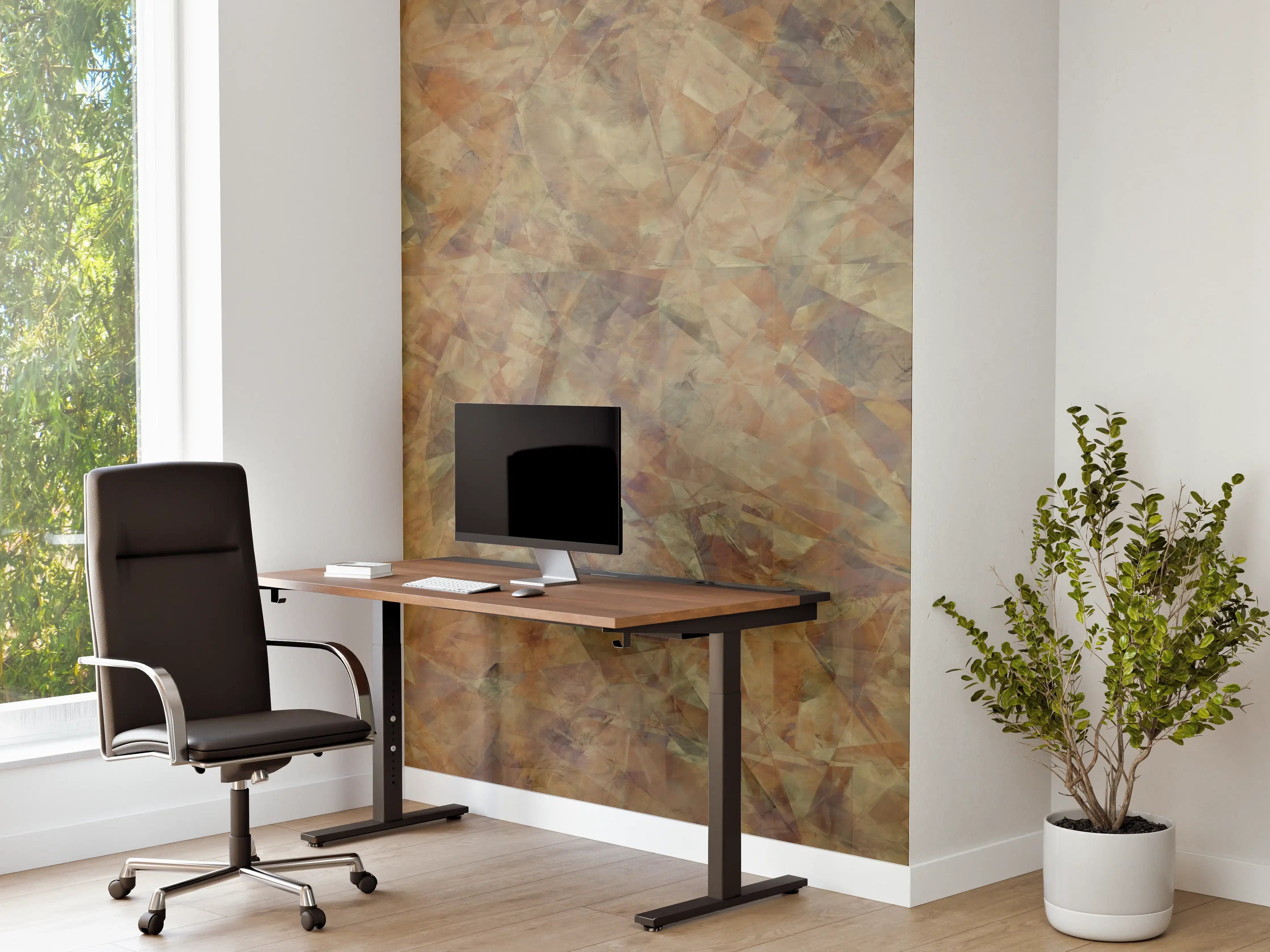 Büro Wandgestaltung - Bunte Kristallförmige Wandtextur