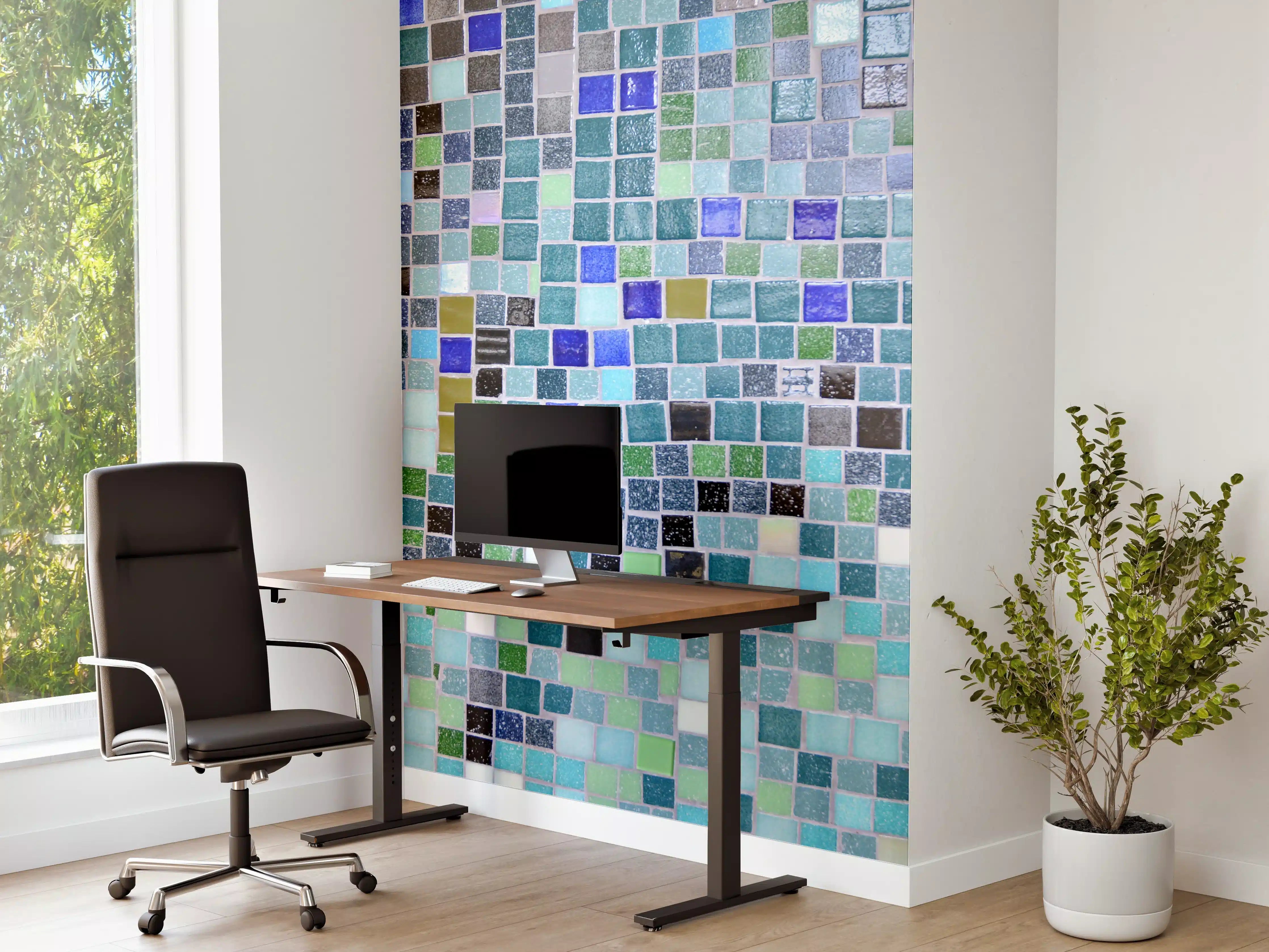 Büro Wandgestaltung - Bunte Mosaikfliesen-Wand