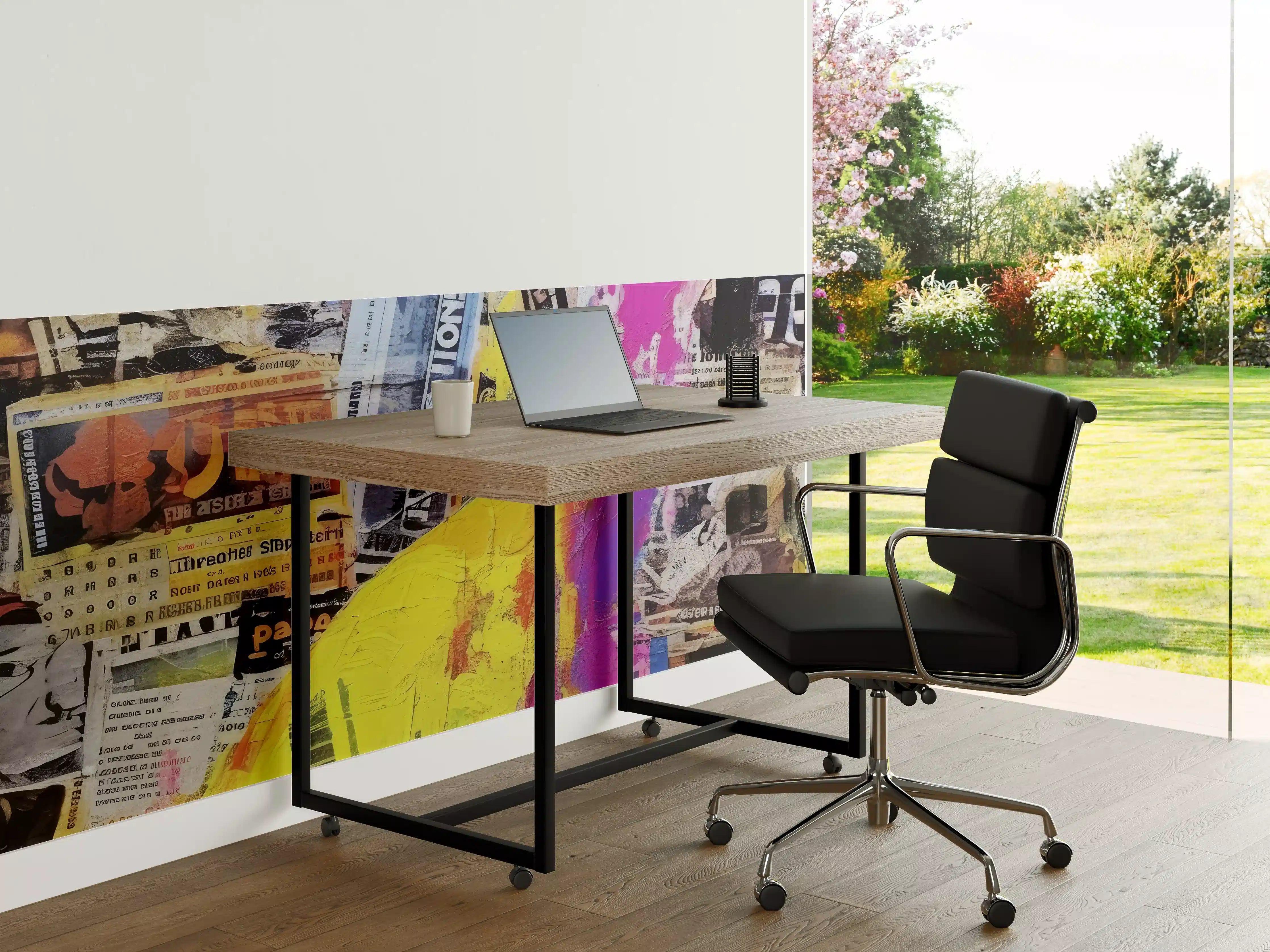 Büro Wandgestaltung - Bunte Papier-Collage Kunst