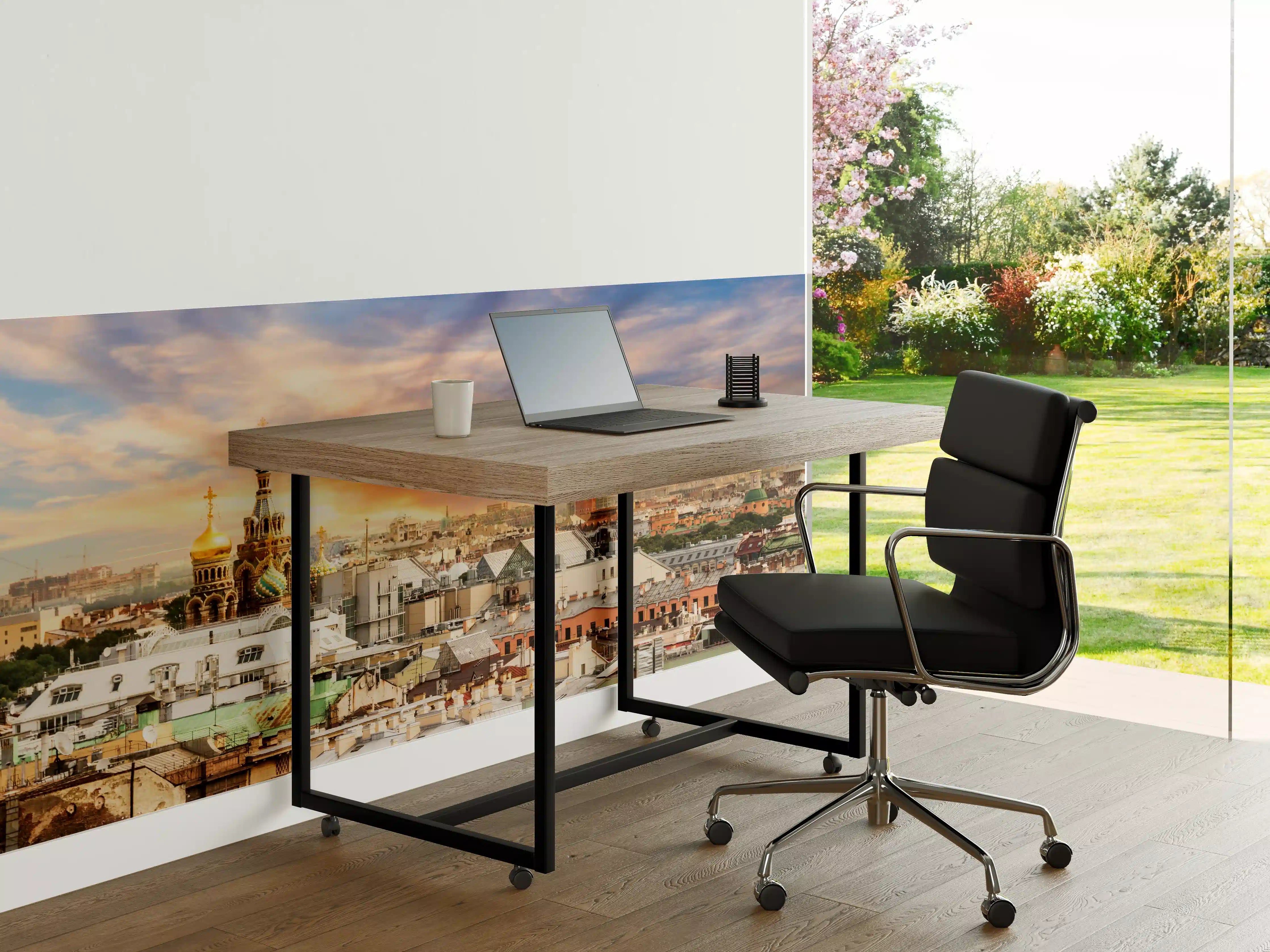 Büro Wandgestaltung - Bunte Stadtlandschaft bei Sonnenuntergang