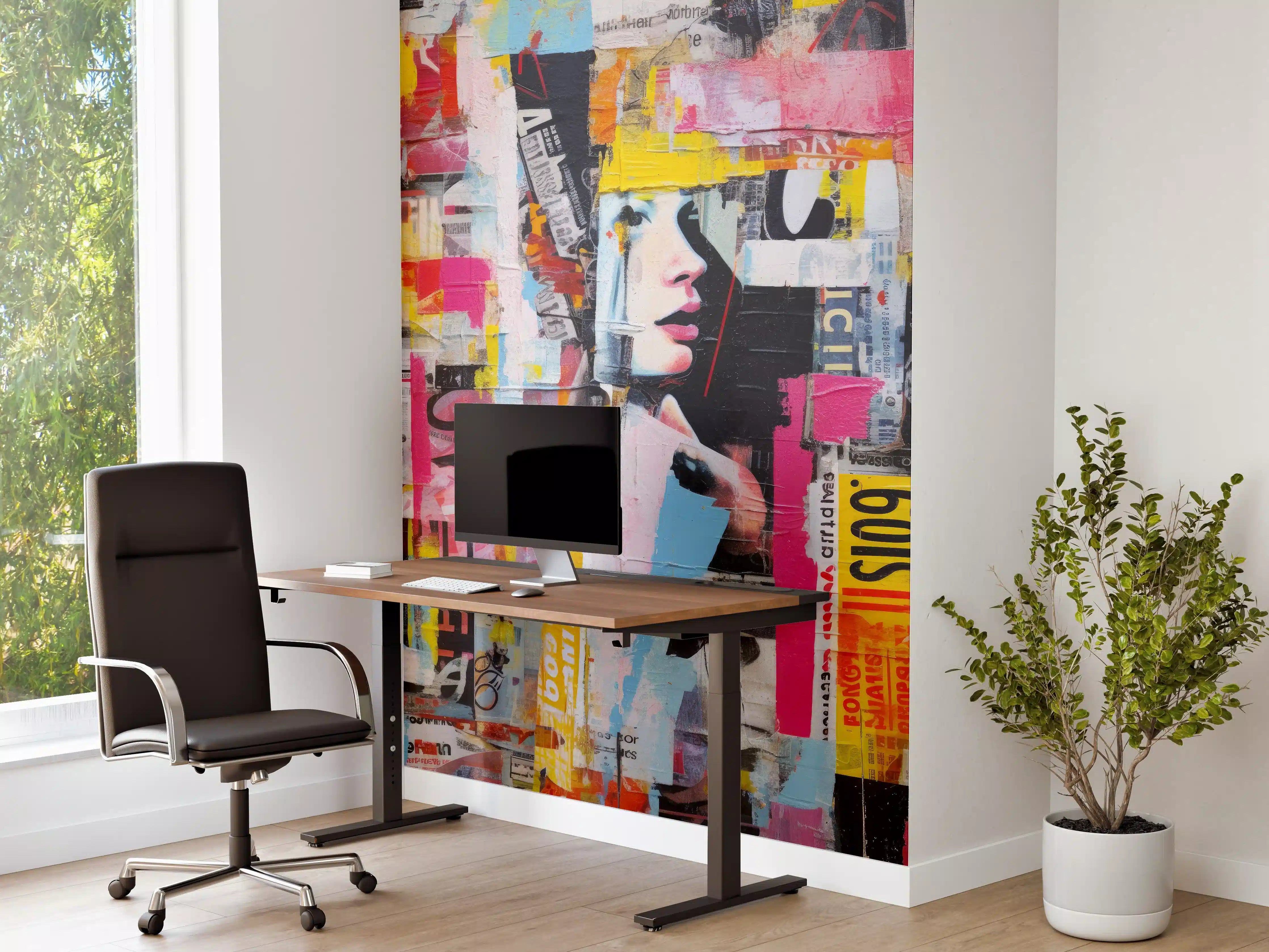 Büro Wandgestaltung - Bunte Urban-Art-Kollage