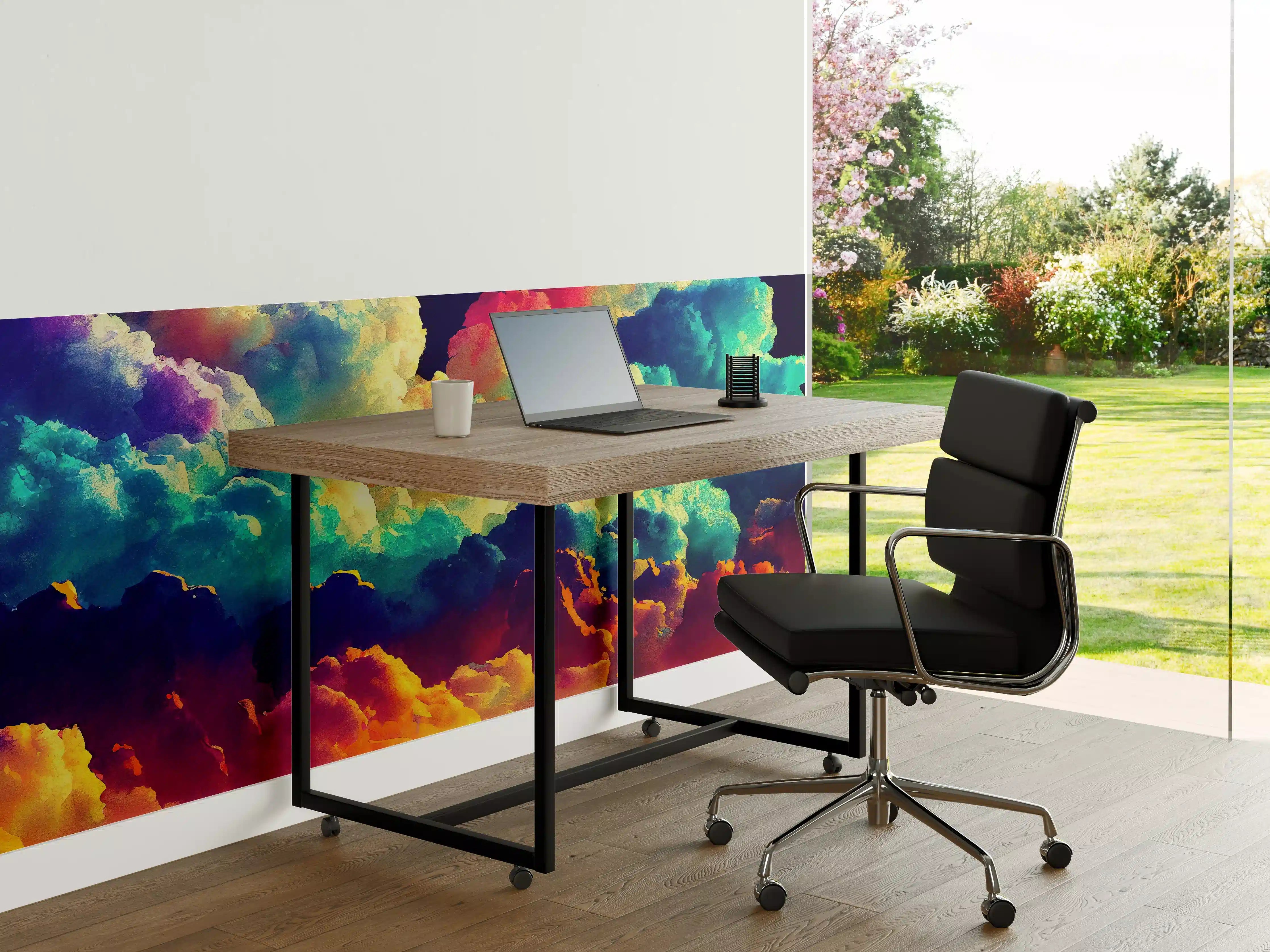 Büro Wandgestaltung - Bunter Wolkenhimmel