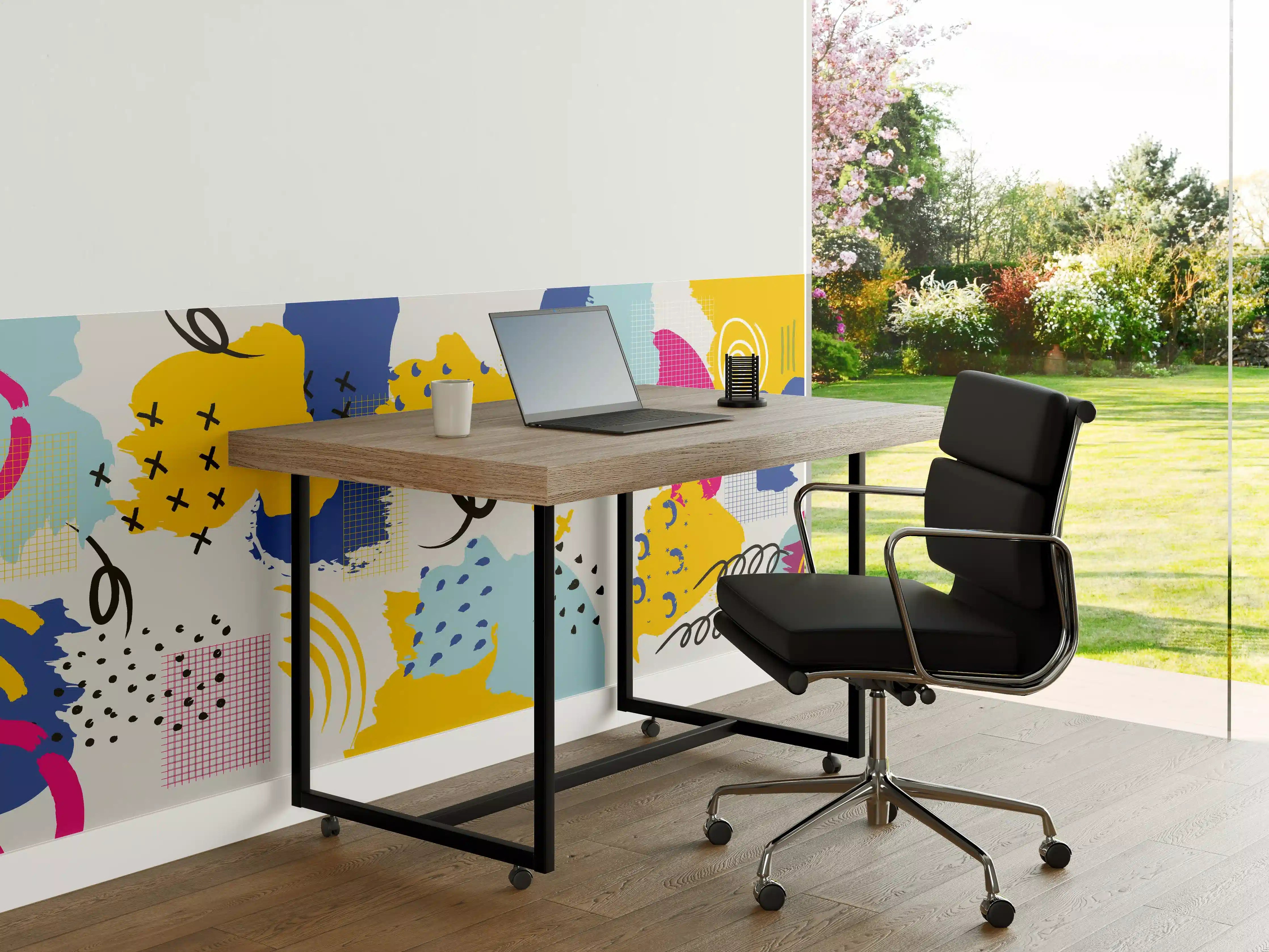 Büro Wandgestaltung - Buntes Abstrakt-Muster Design