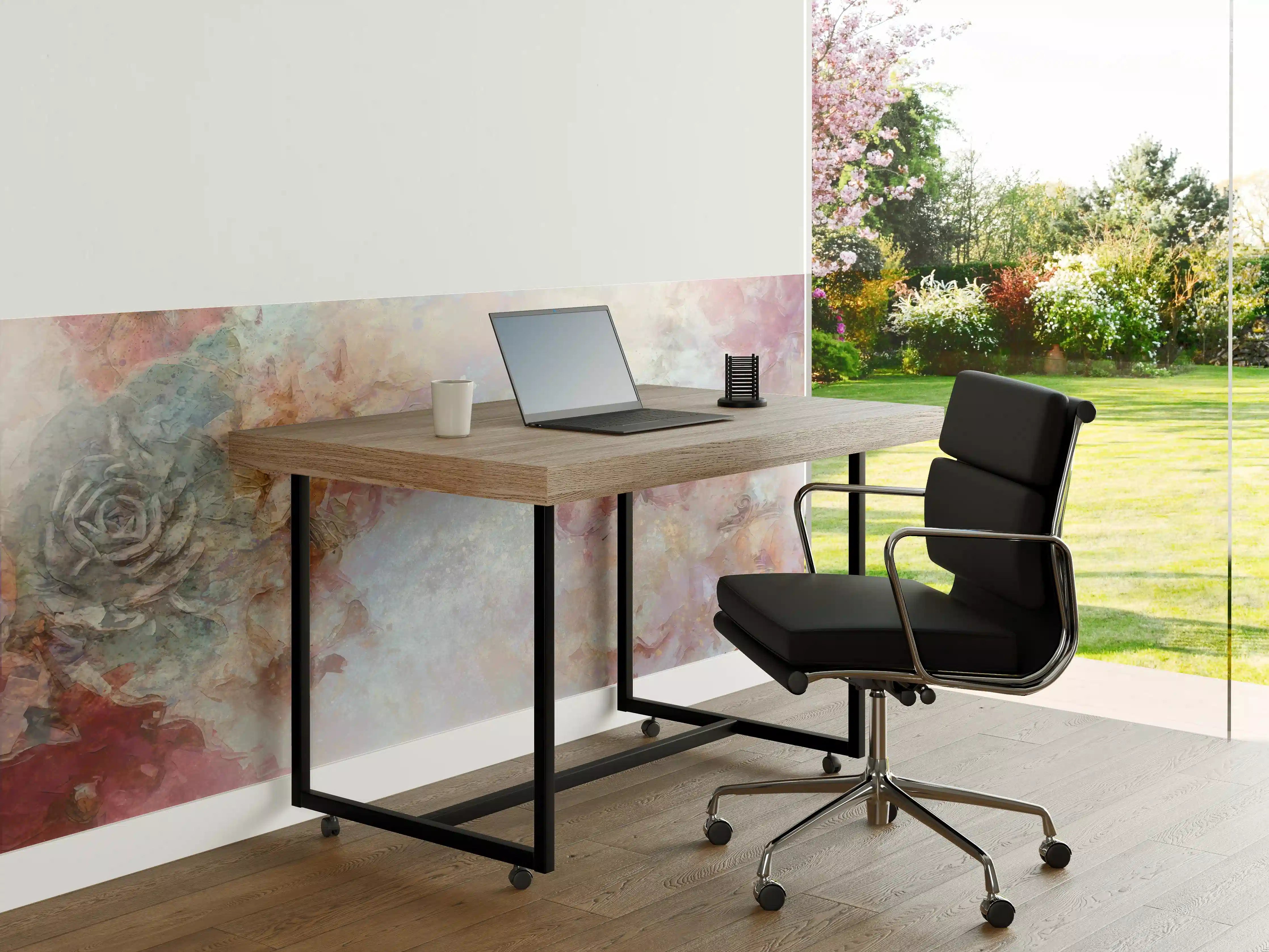 Büro Wandgestaltung - Buntes Blumen Portrait