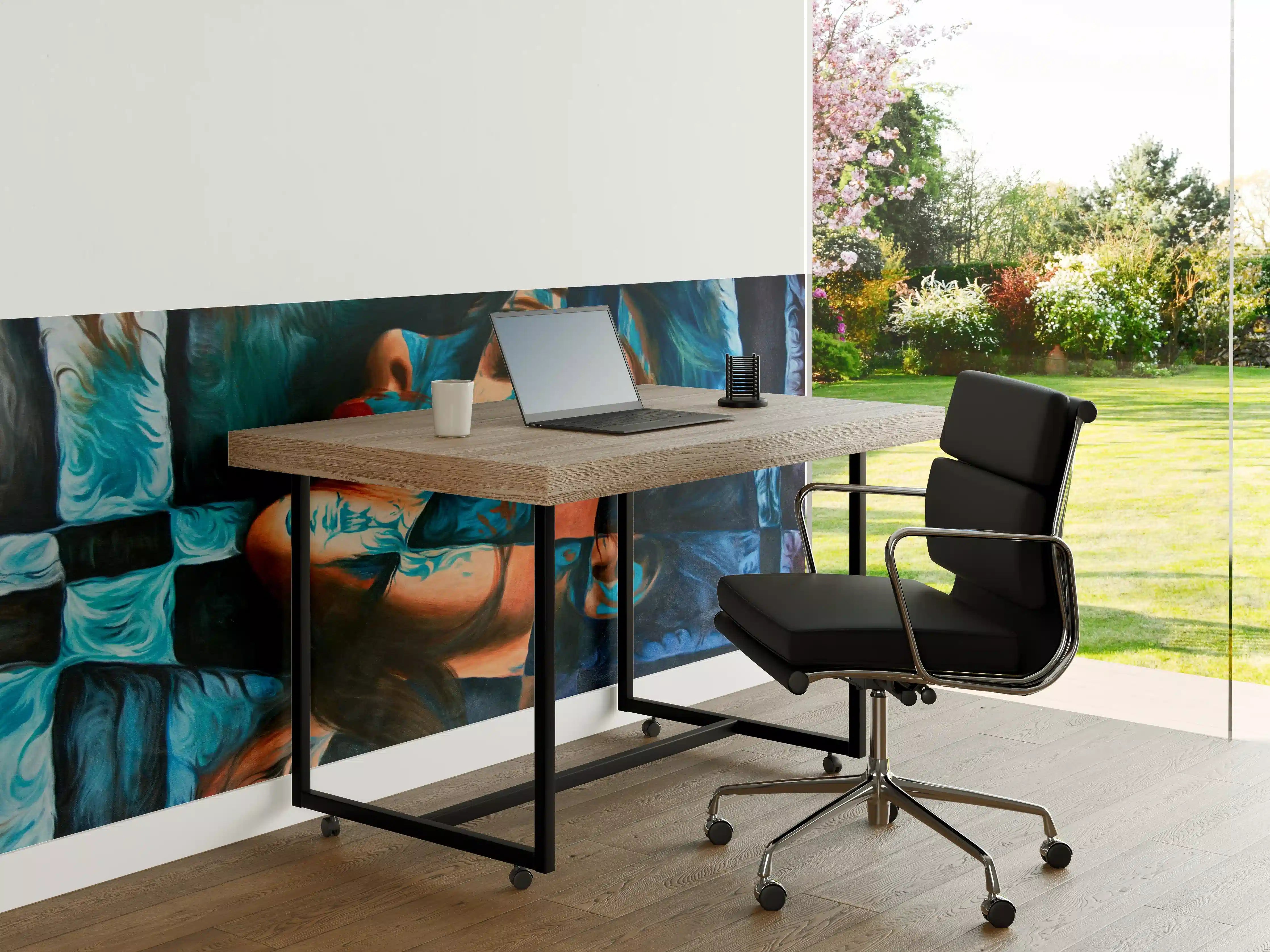 Büro Wandgestaltung - Buntes Kunstwerk mit intensiven Farben