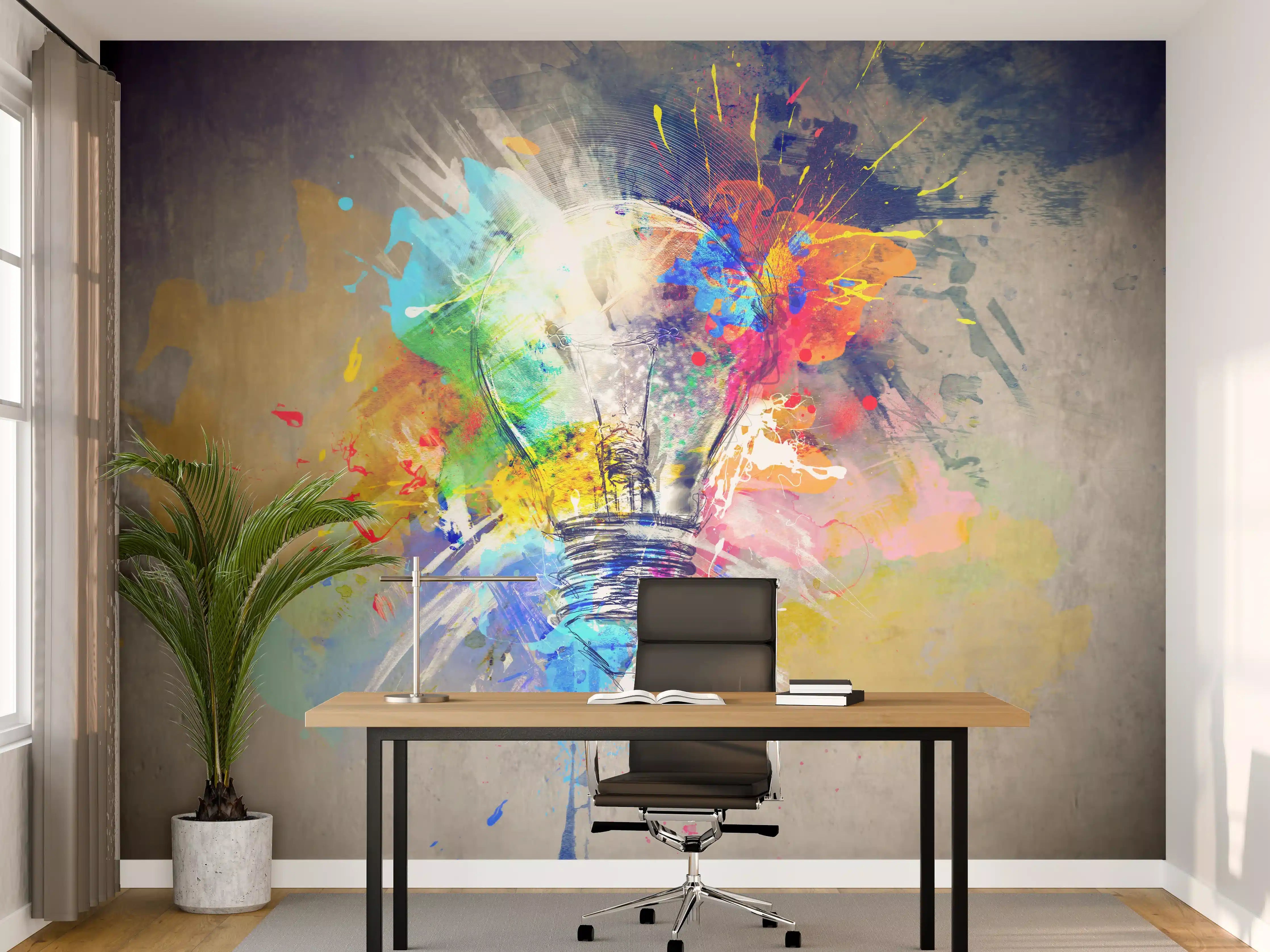 Büro Wandgestaltung - Buntes Licht