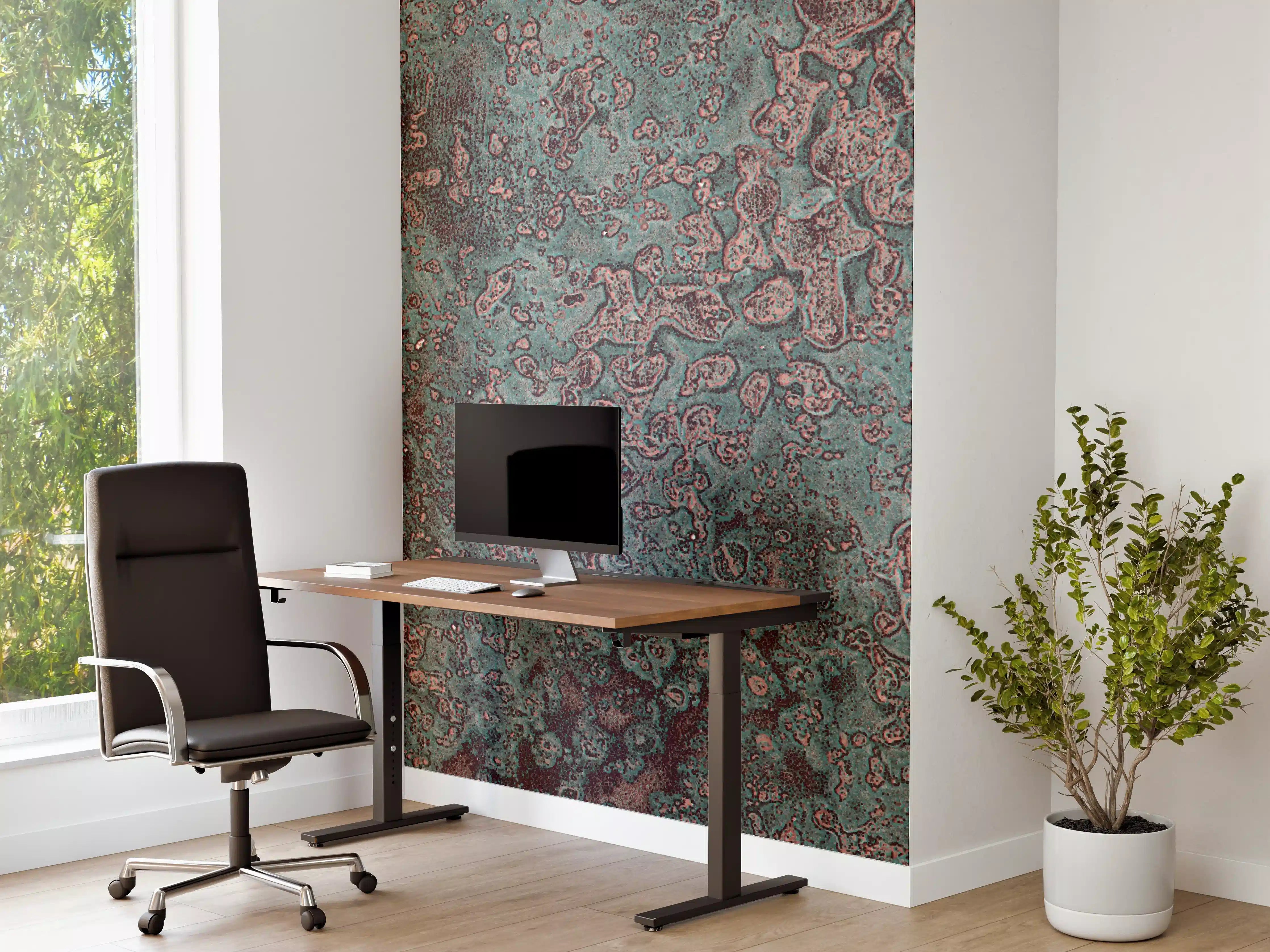 Büro Wandgestaltung - Buntes Marmor-Textur Design