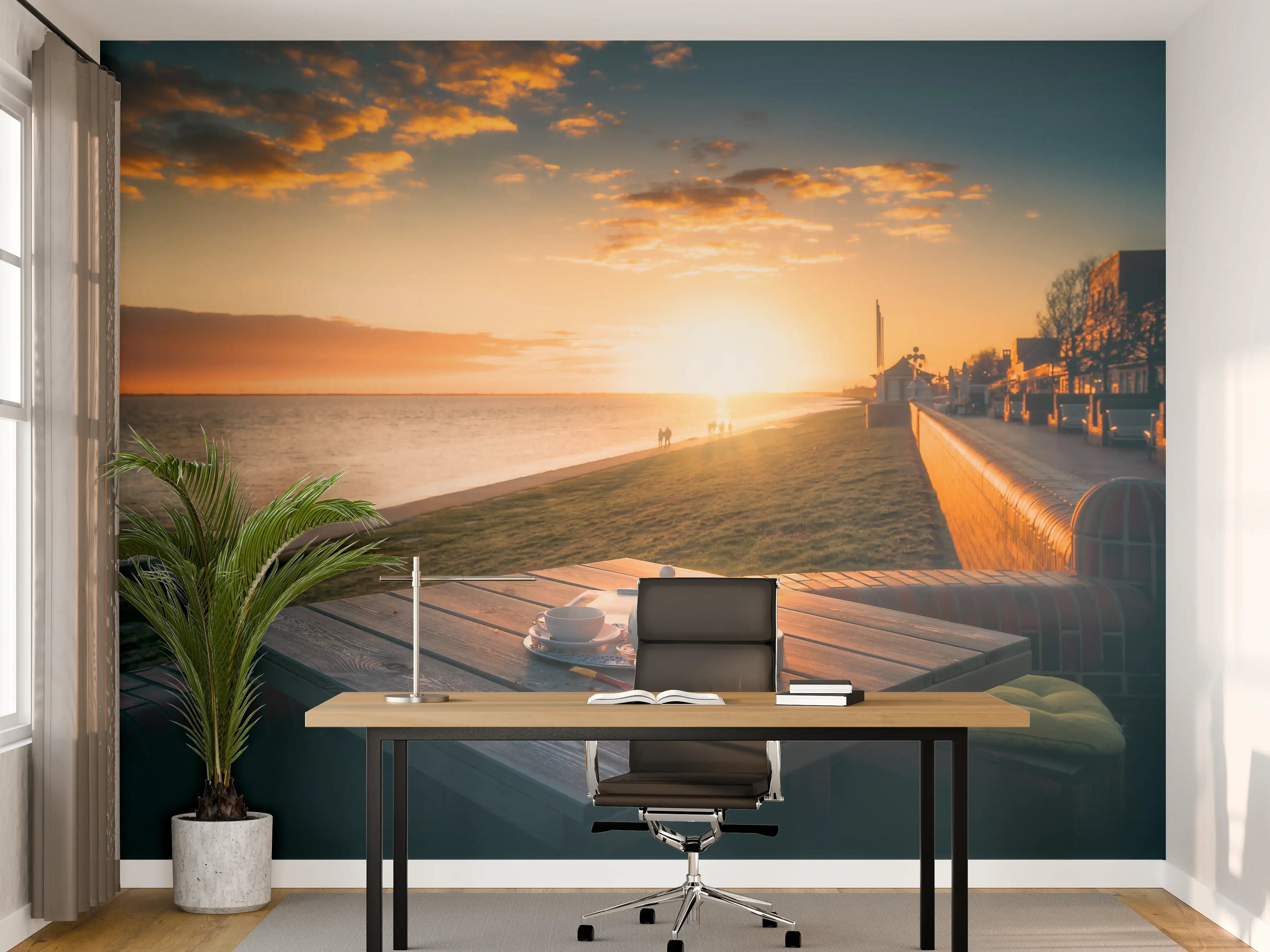 Büro Wandgestaltung - Cafe am sonnigen Südstrand - Wilhelmshaven