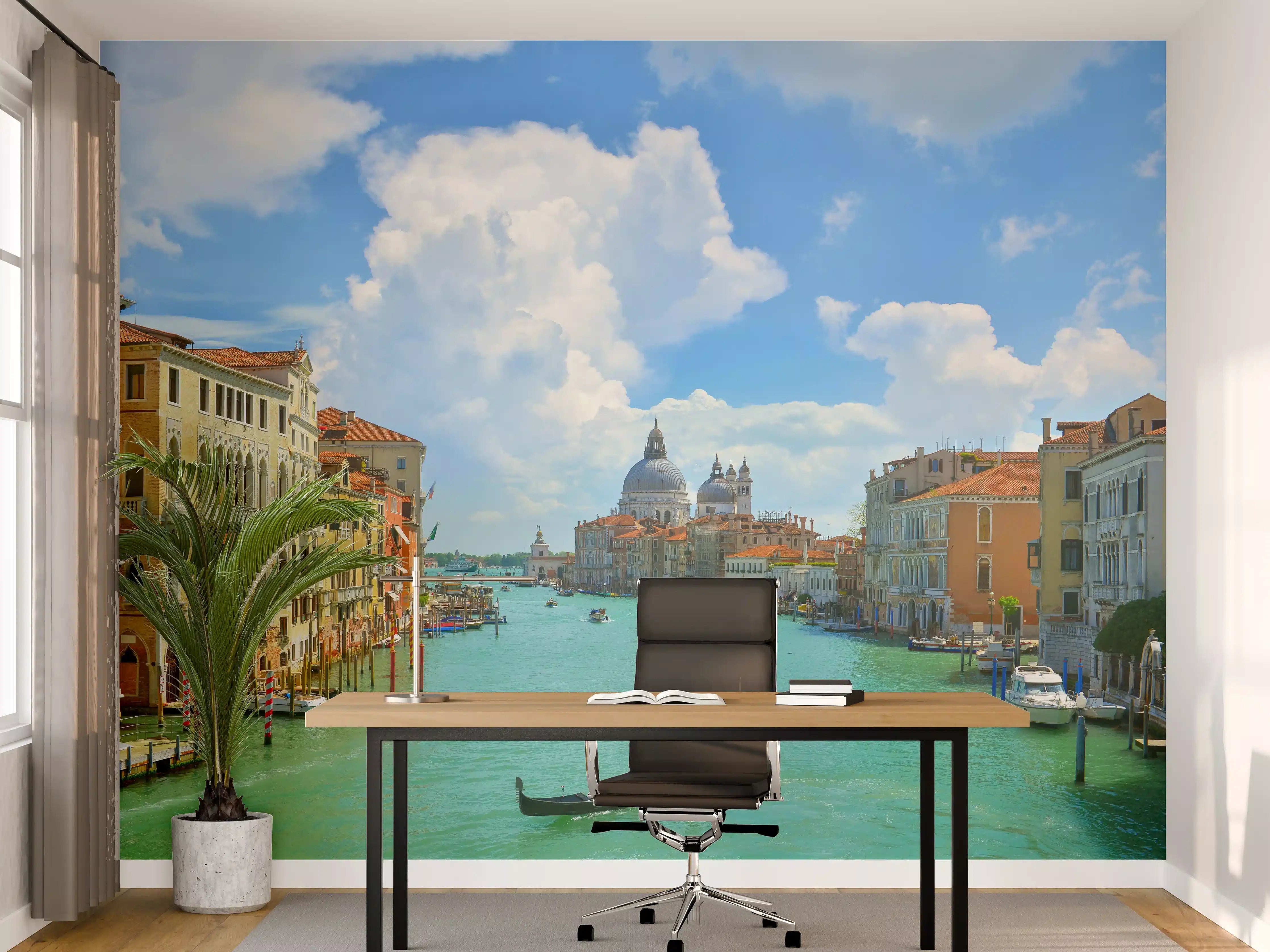 Büro Wandgestaltung - Canal Grande in Venedig bei Tag