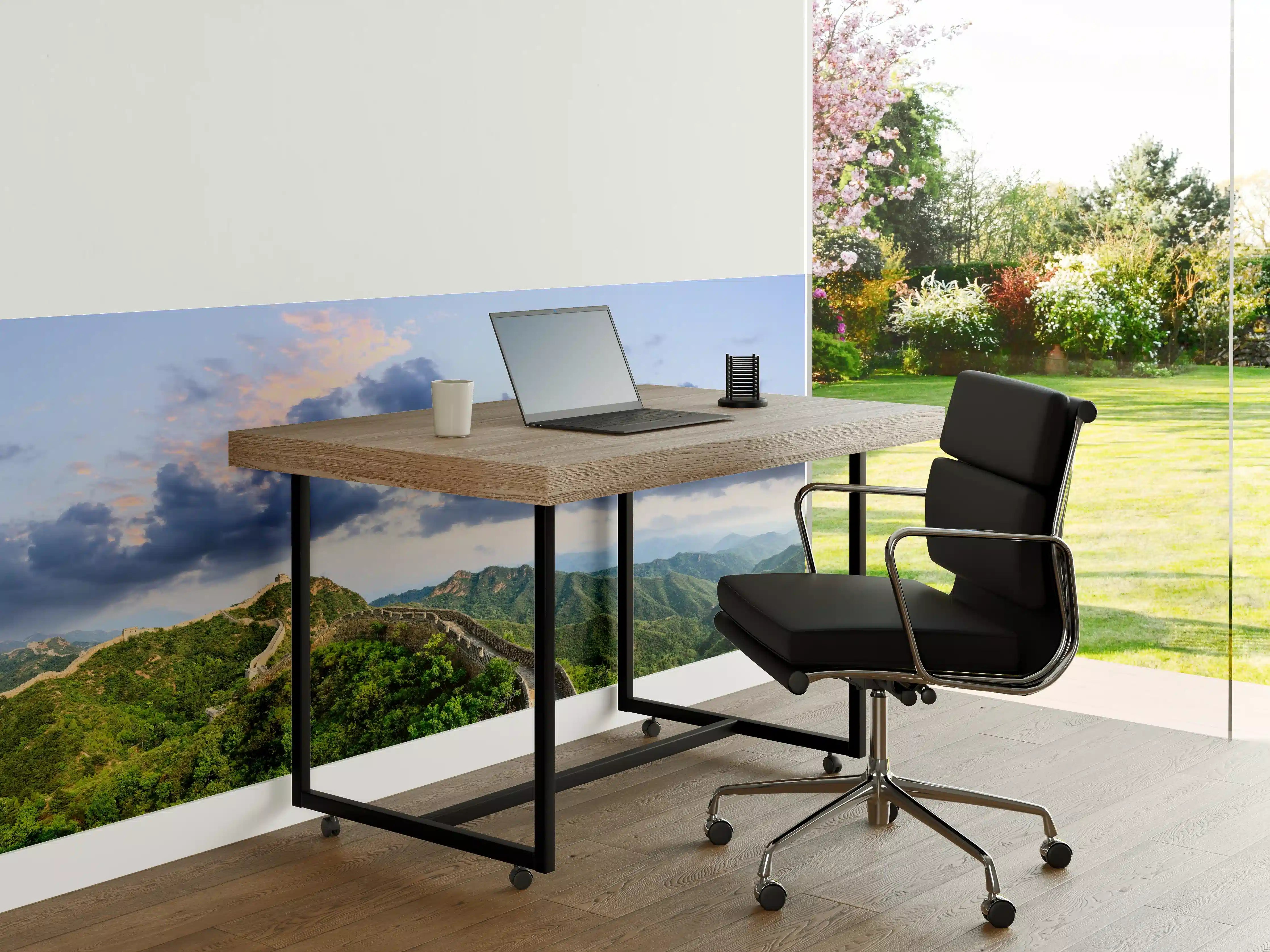Büro Wandgestaltung - Chinesische Mauer Panorama Grün-Blau