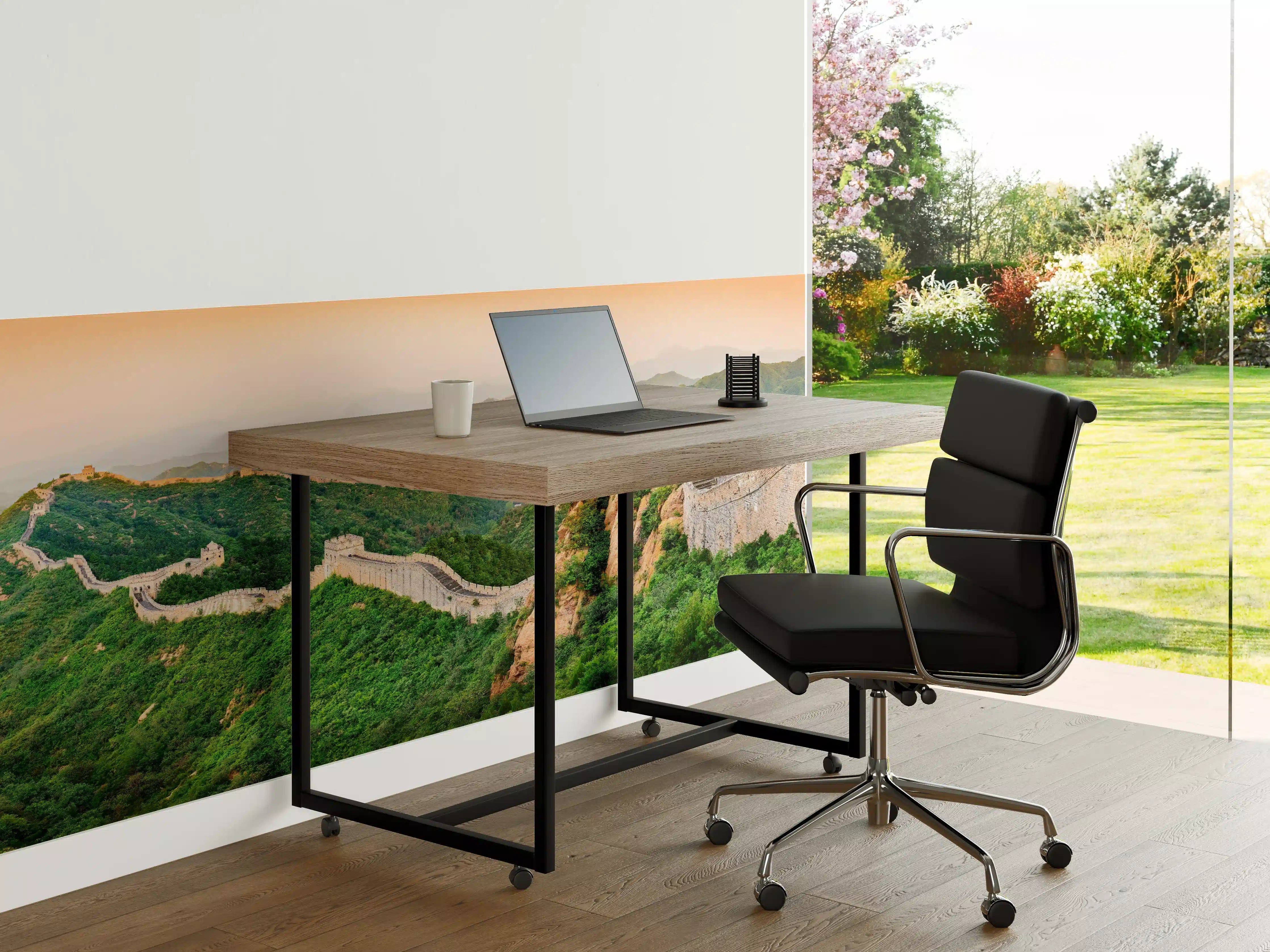 Büro Wandgestaltung - Chinesische Mauer Panorama Grün-Orange