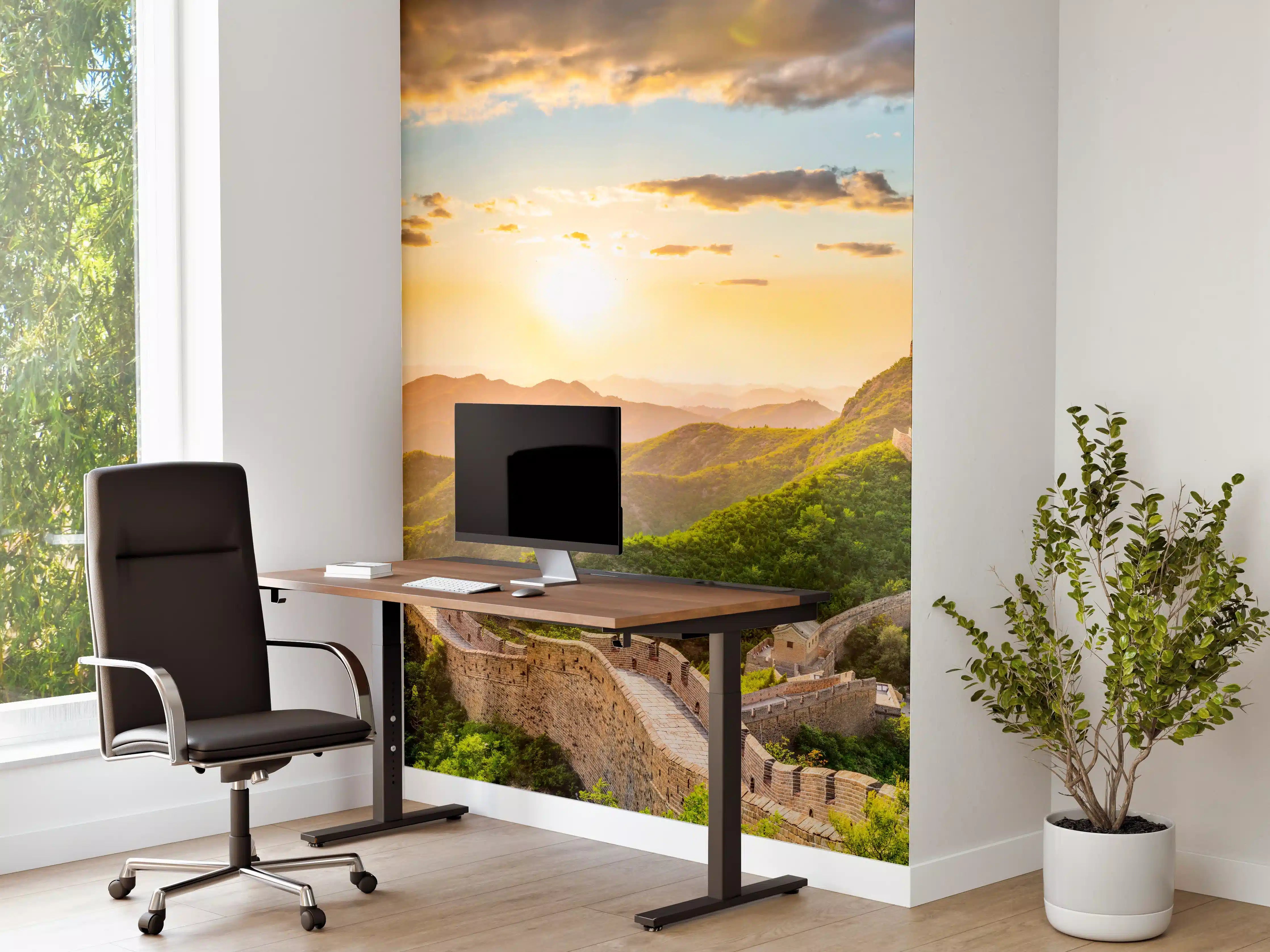 Büro Wandgestaltung - Chinesische Mauer im Sonnenuntergang