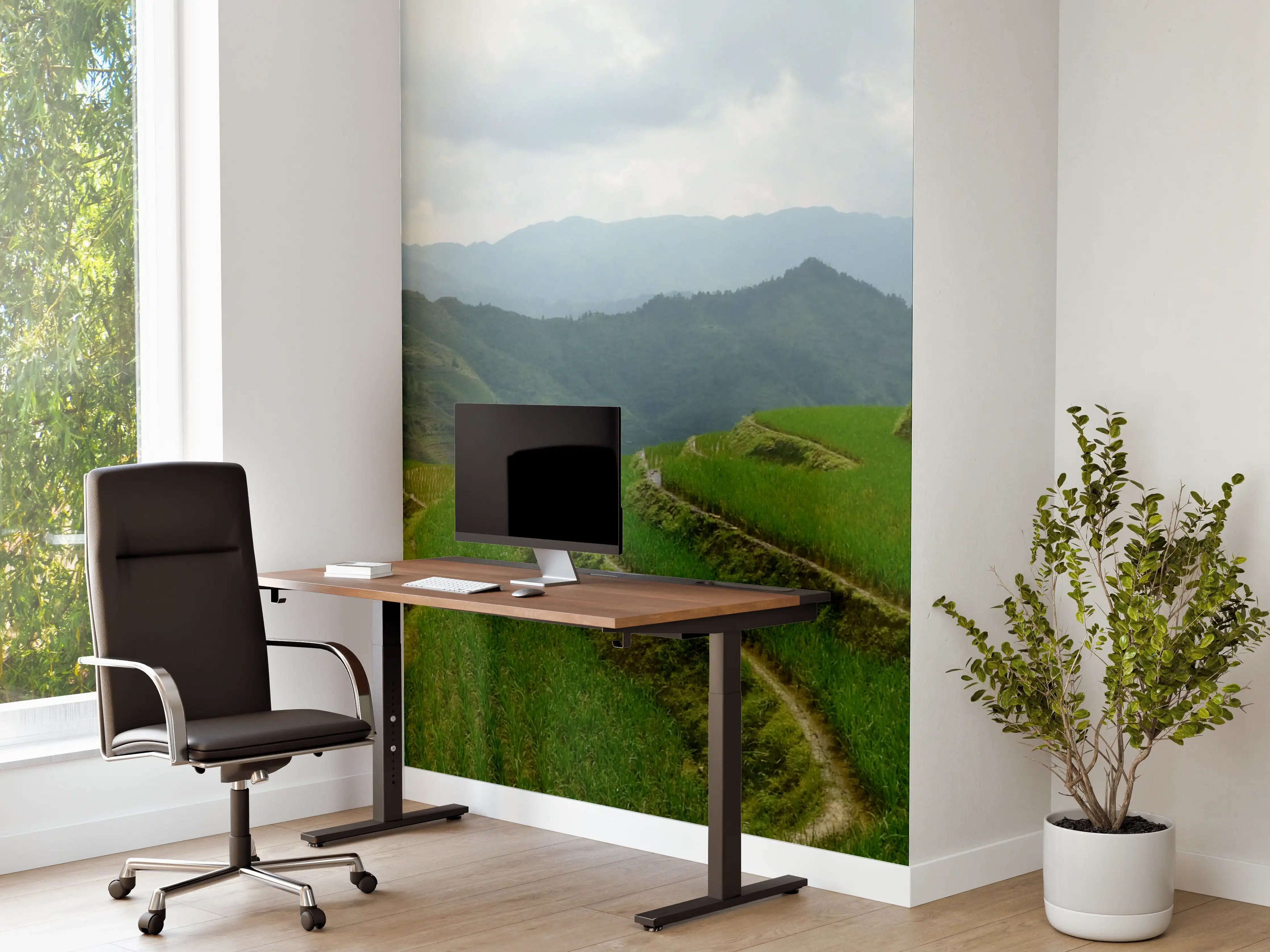 Büro Wandgestaltung - Chinesische Reisfelder auf den Bergen