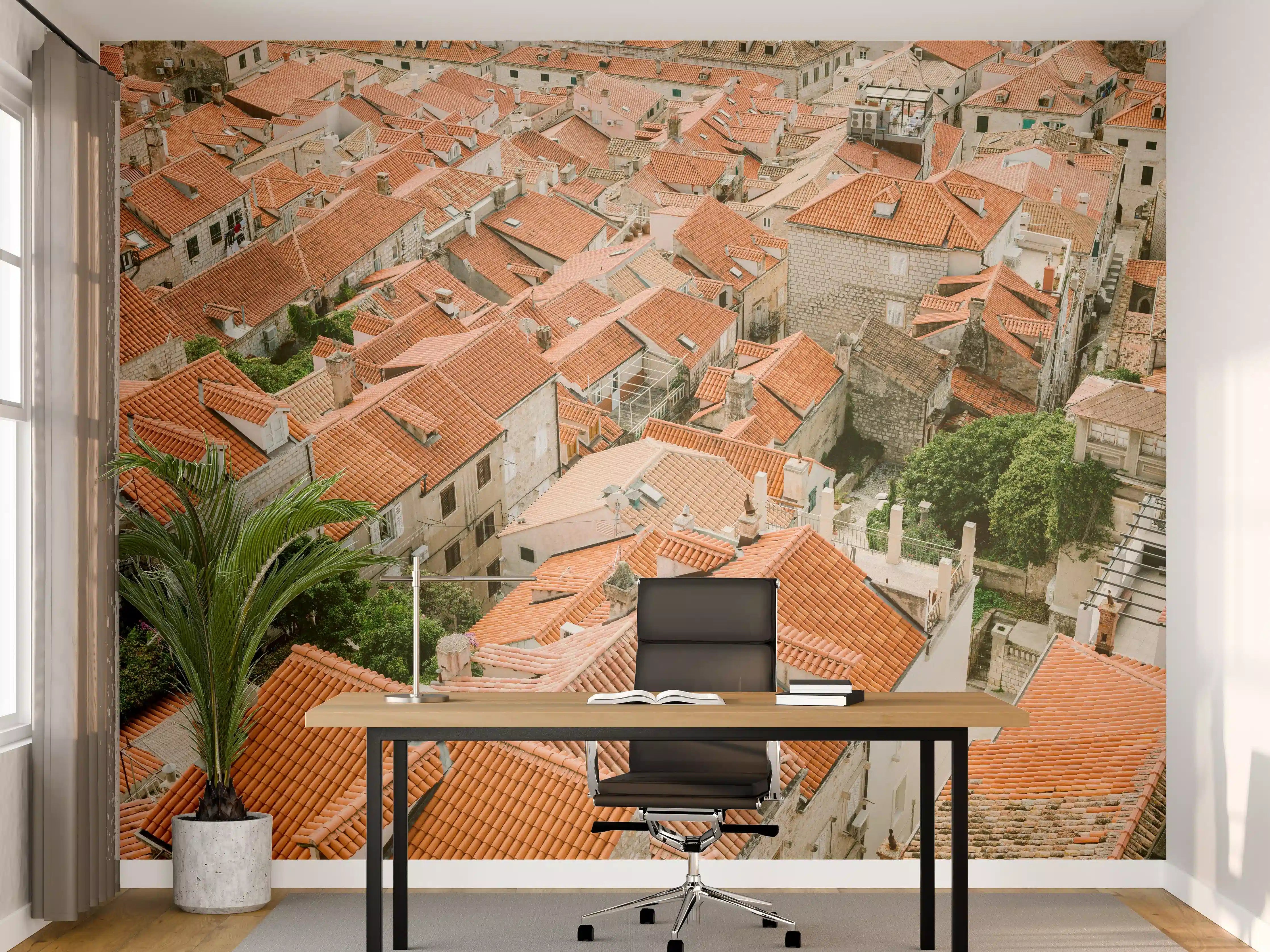 Büro Wandgestaltung - Dächer von Dubrovnik, Kroatien