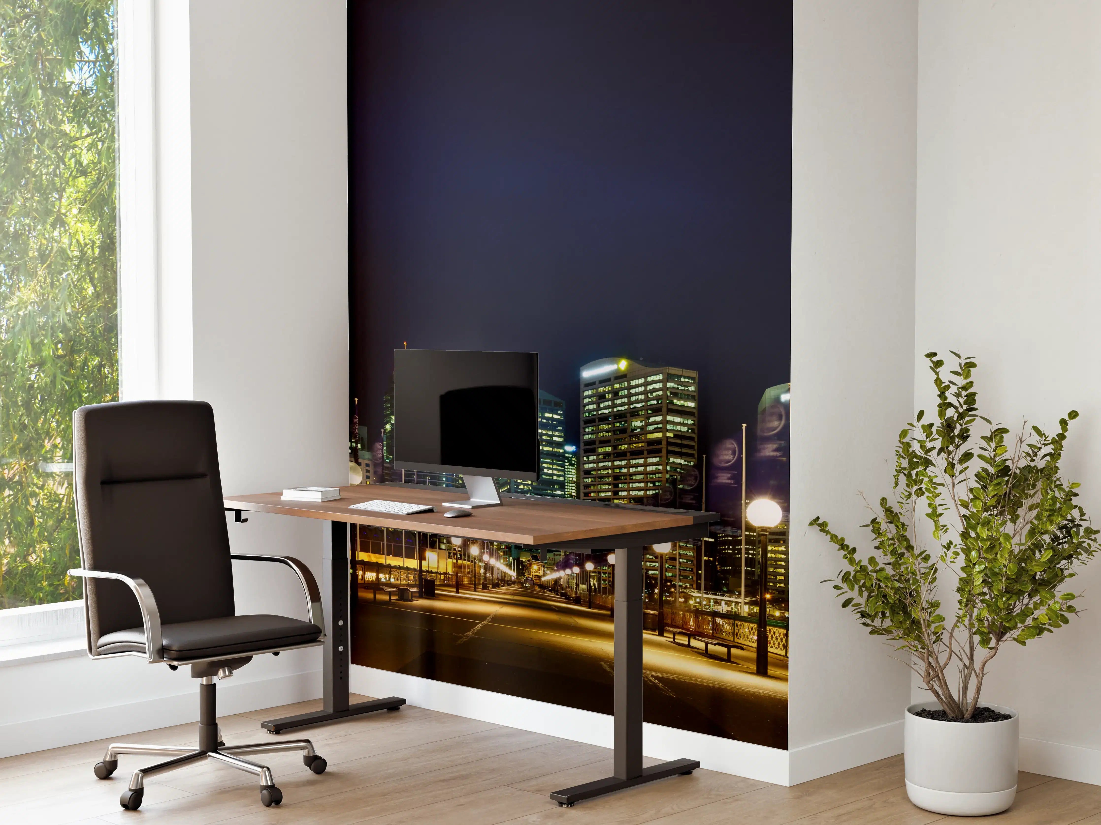 Büro Wandgestaltung - Darling Harbour bei Nacht