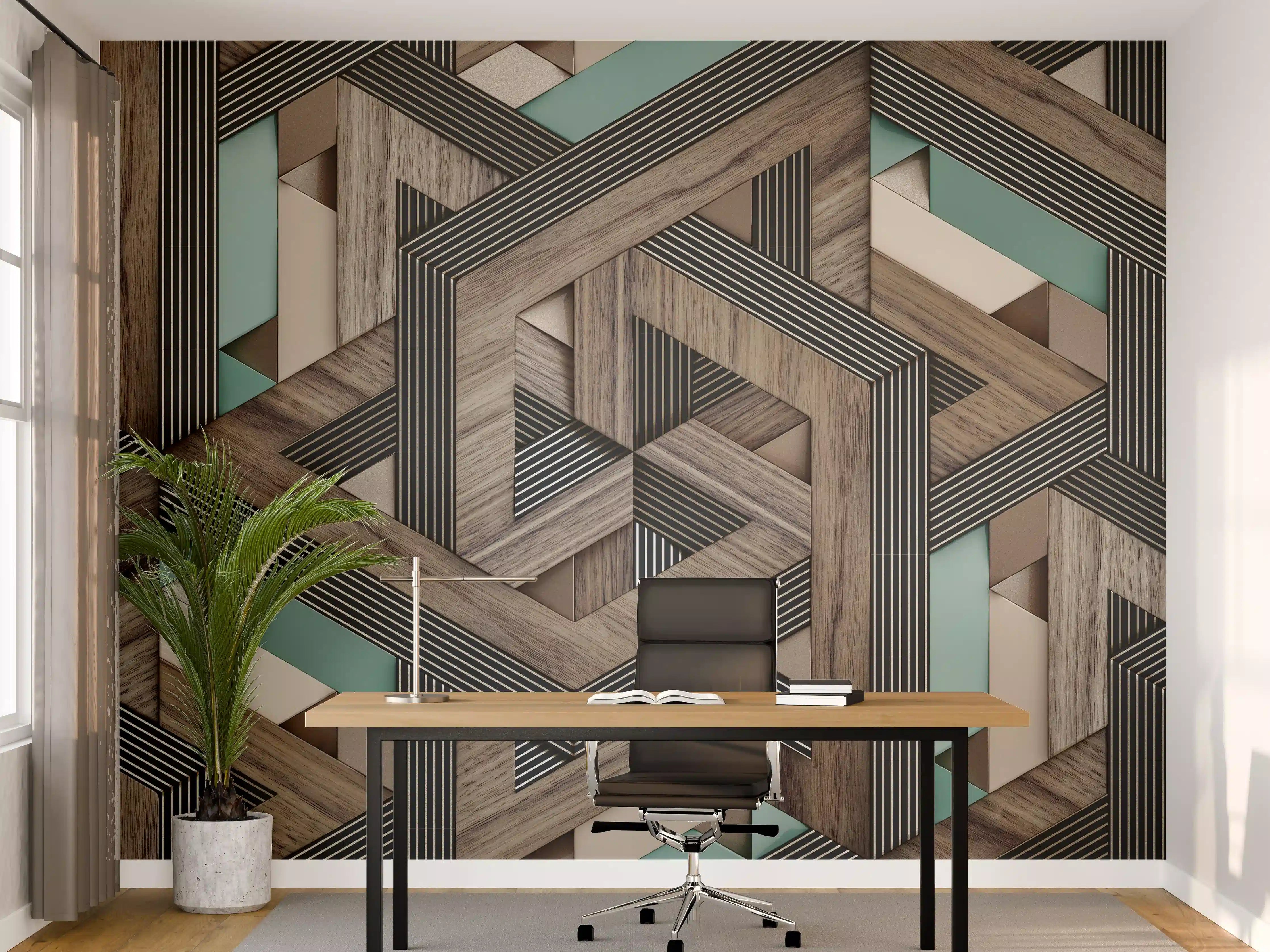 Büro Wandgestaltung - Dekorative Illustration - 3D Kunst