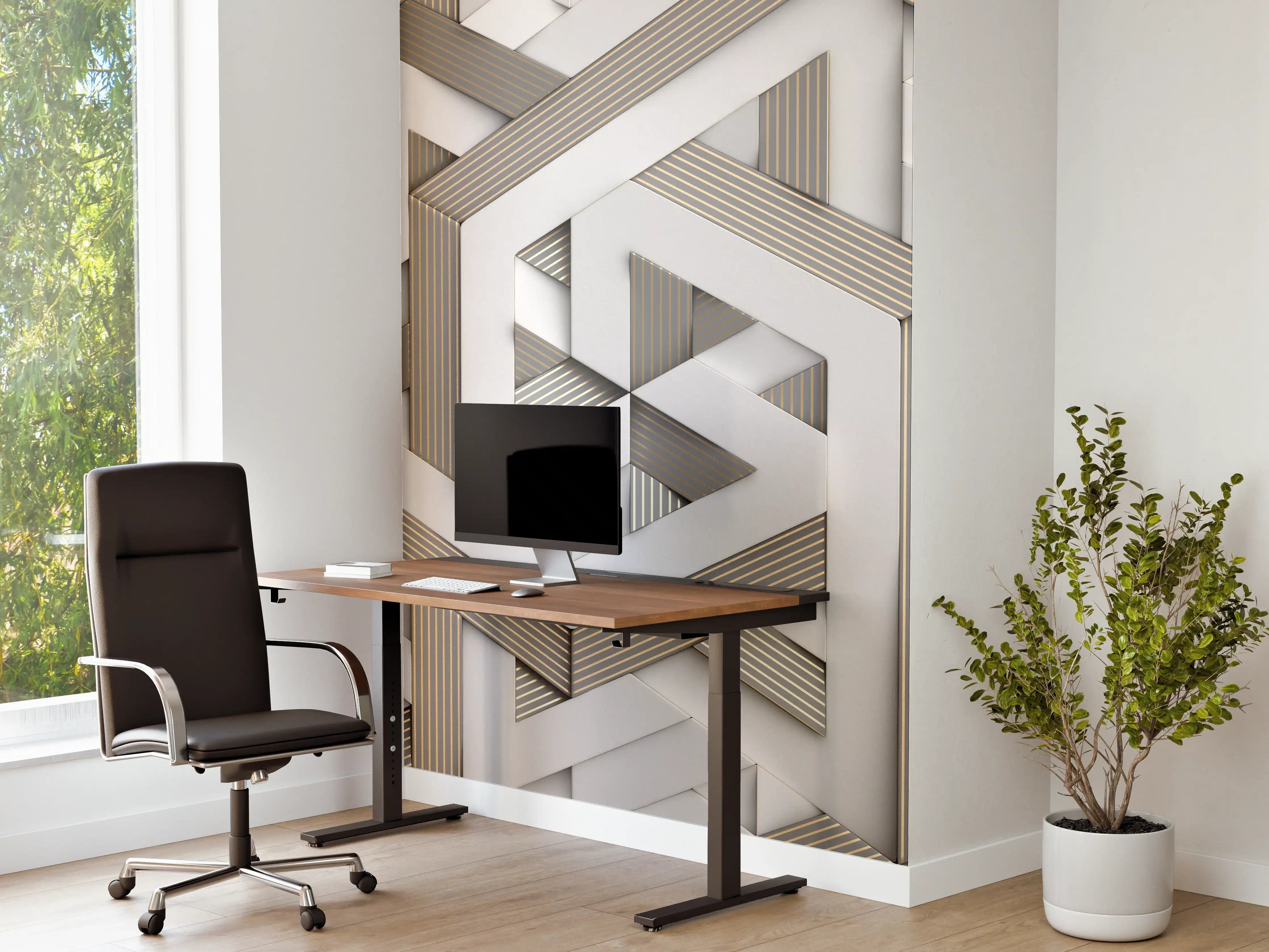 Büro Wandgestaltung - Dekoratives Mosaik Muster - 3D