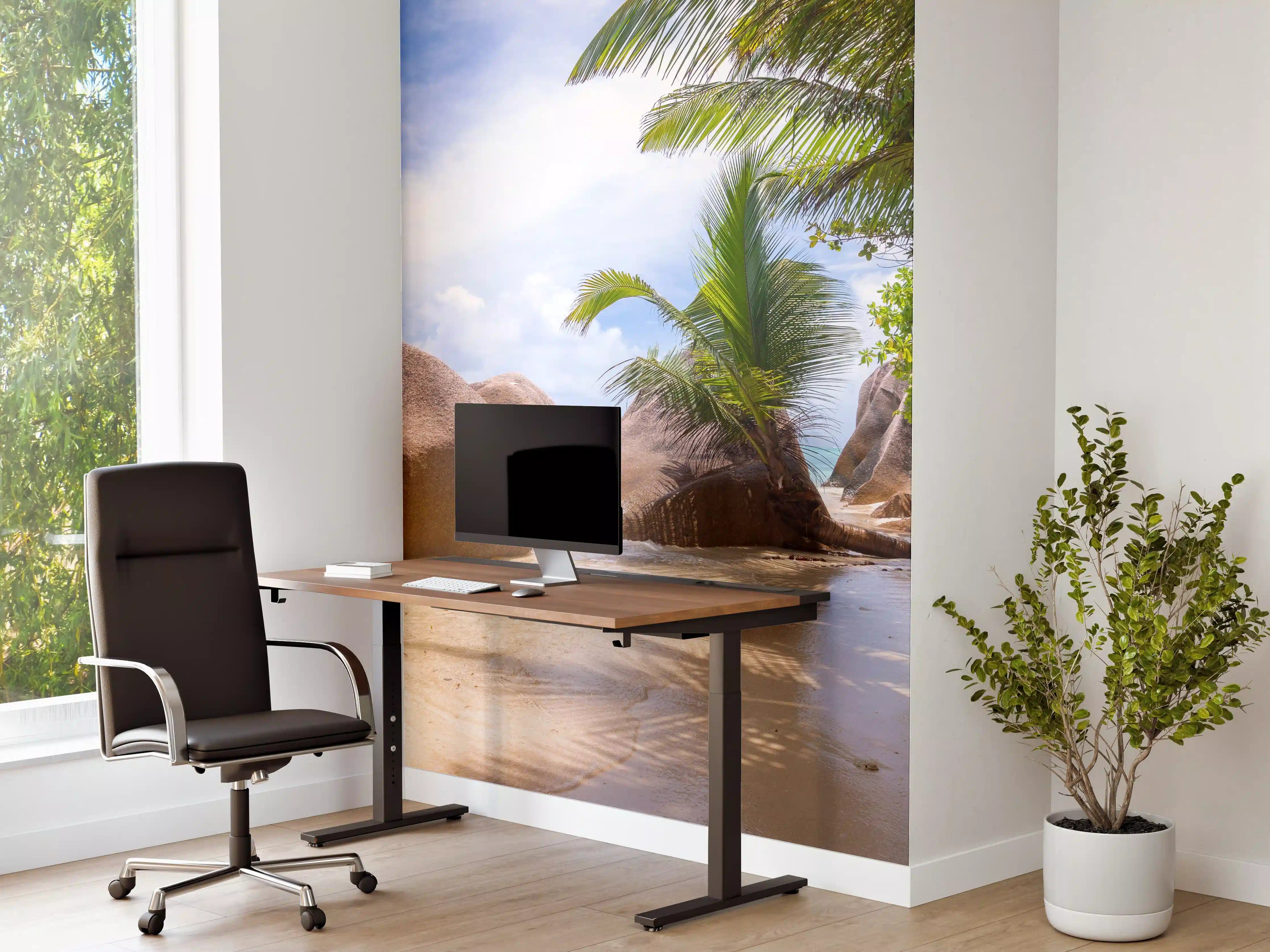 Büro Wandgestaltung - Der Traumstrand - Anse Source d Argent