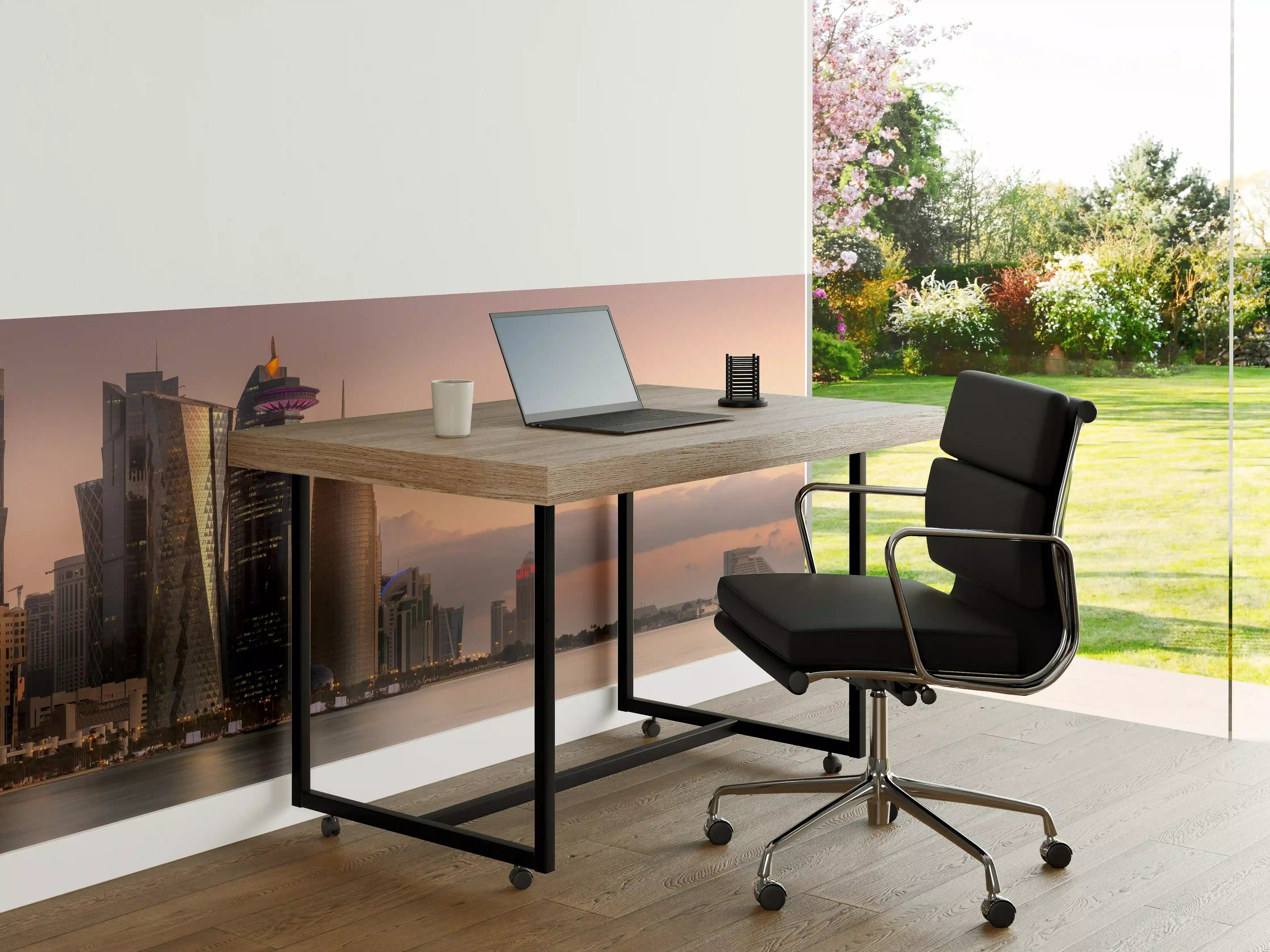 Büro Wandgestaltung - Die Skyline von West Bay und Doha City