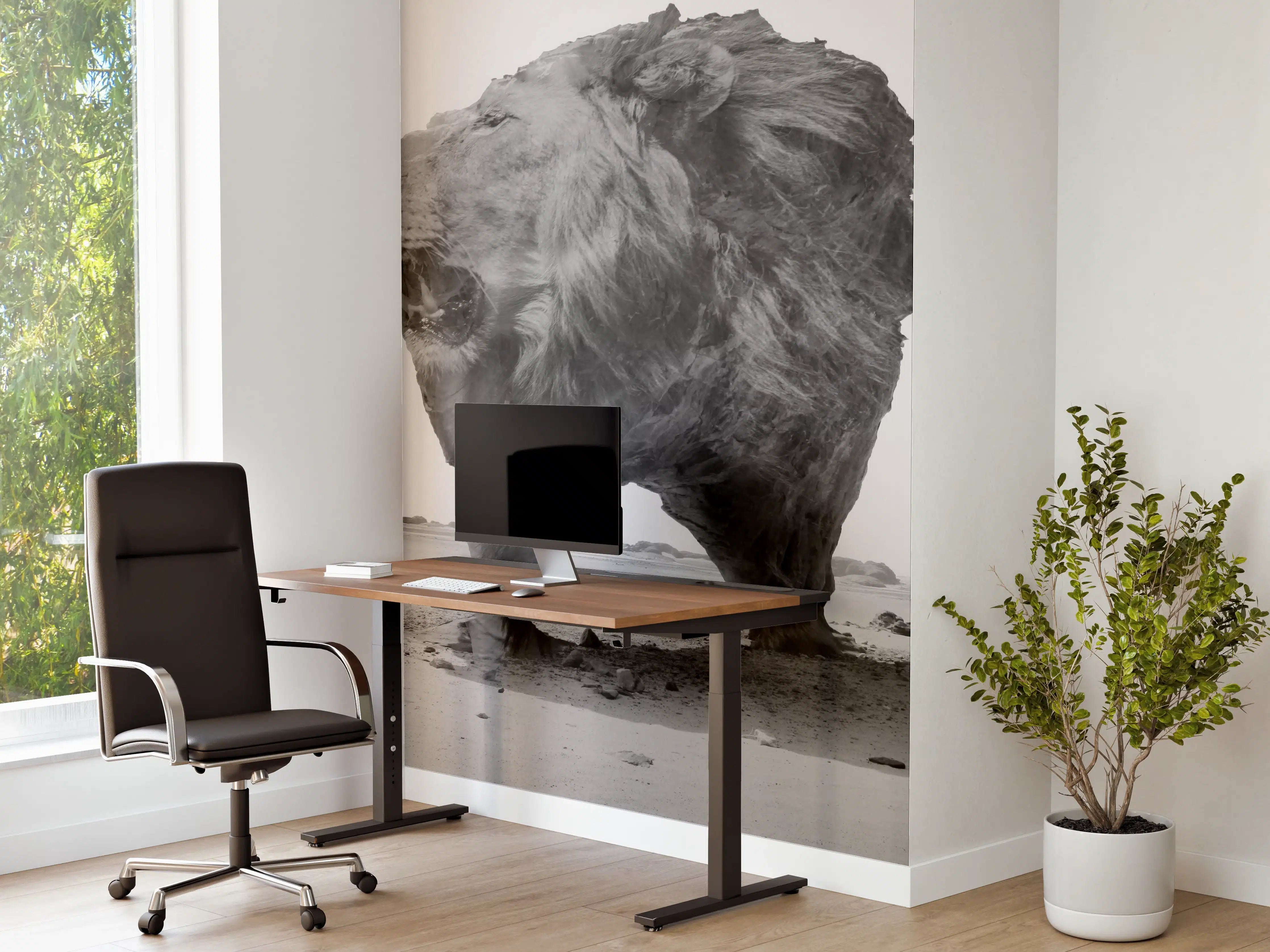 Büro Wandgestaltung - Digitalkunst - Löwe