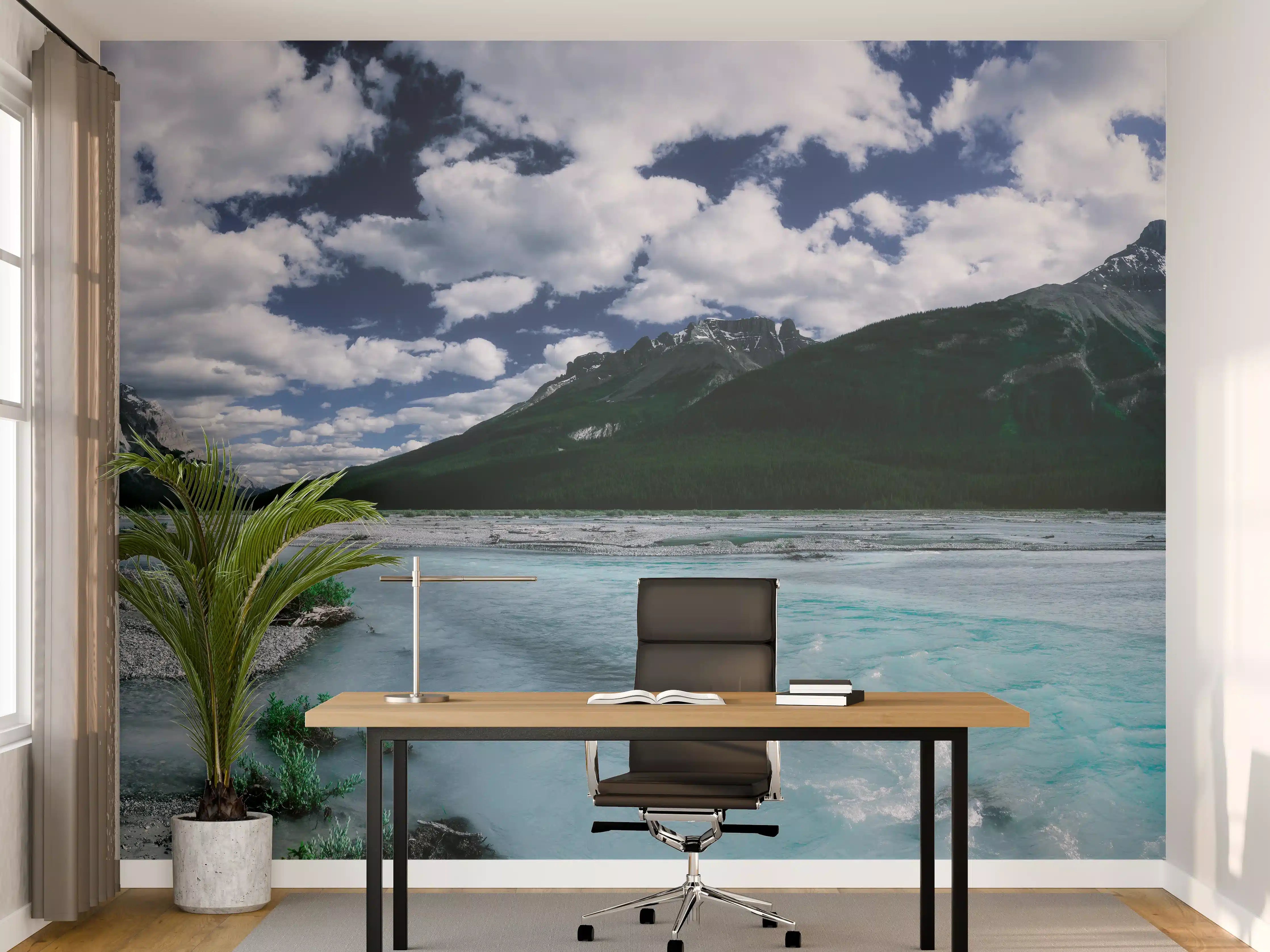Büro Wandgestaltung - Dramatische Landschaft entlang des Icefields Parkway