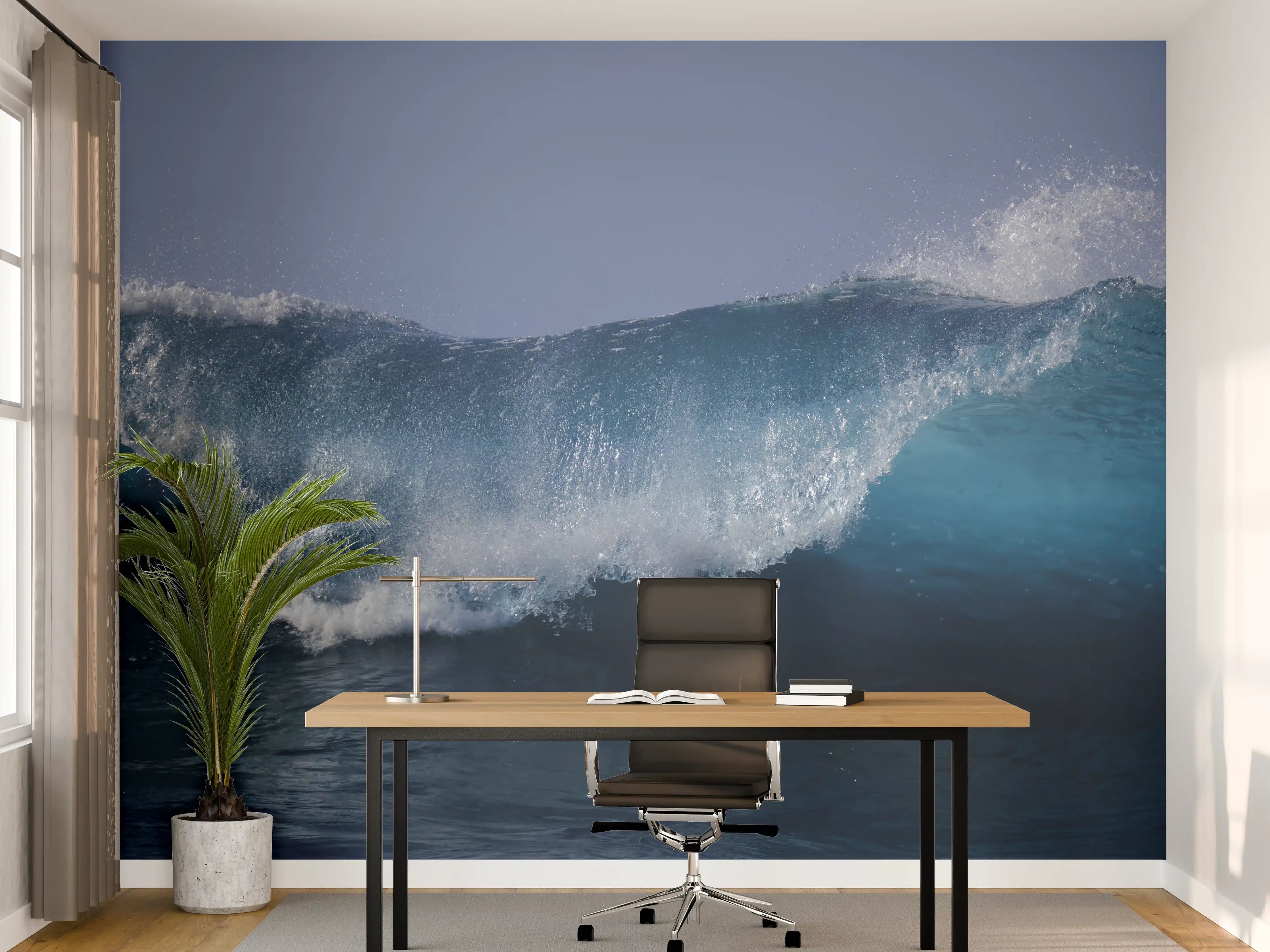 Büro Wandgestaltung - Dramatische Meereswelle bei Sonnenlicht
