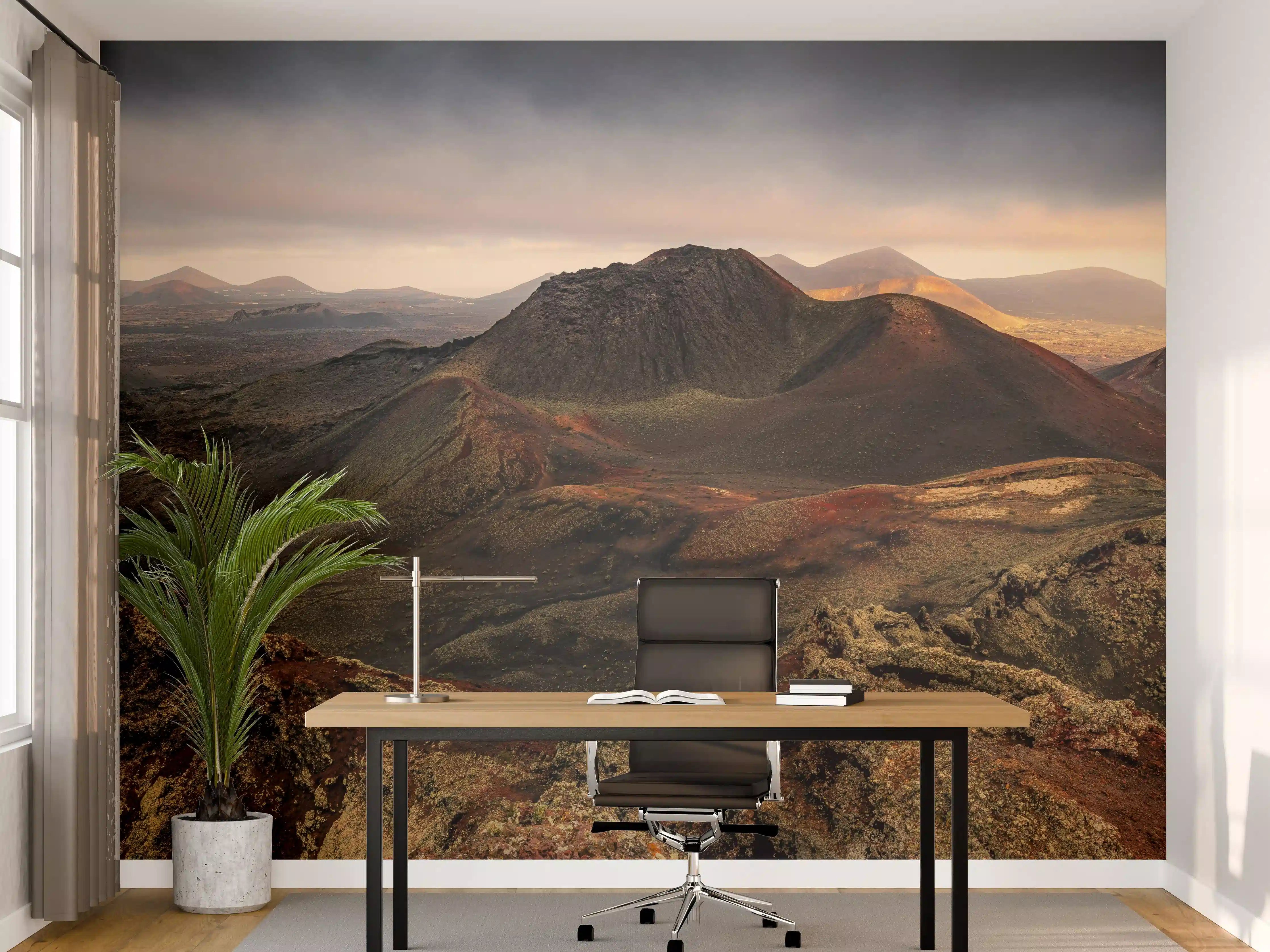 Büro Wandgestaltung - Dramatische Vulkan-Landschaft Lanzarote