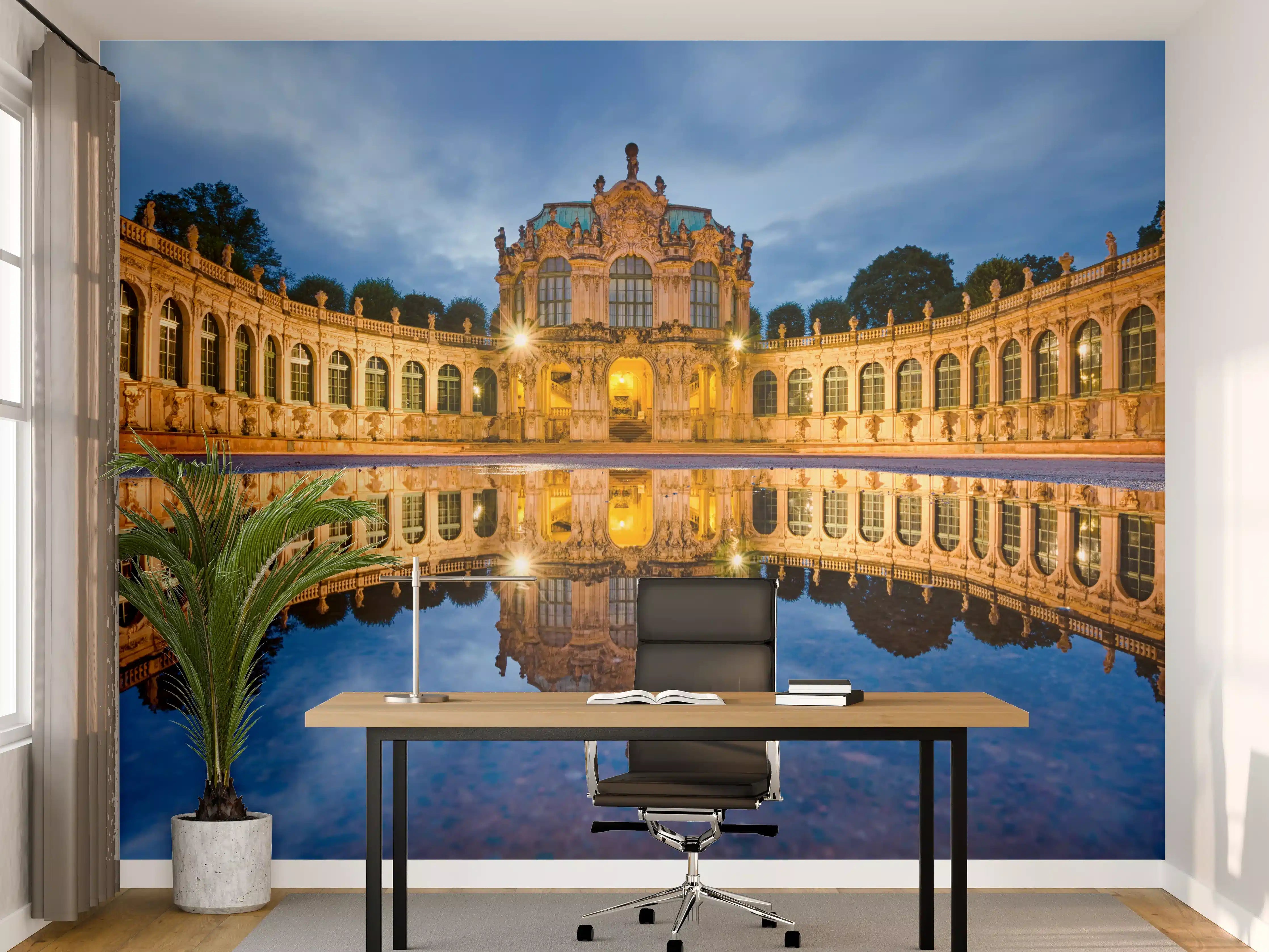 Büro Wandgestaltung - Dresdner Zwinger mit Reflexion